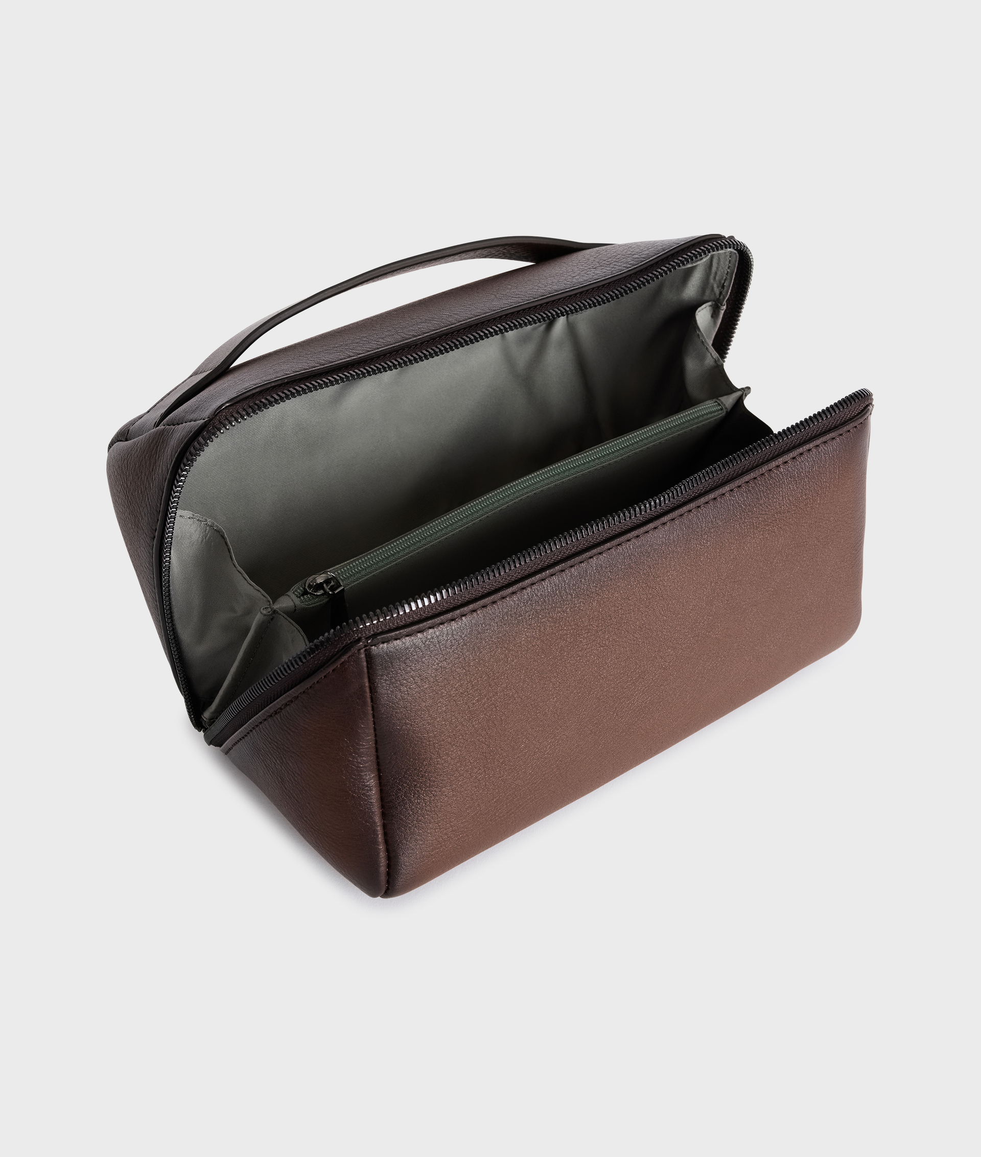 Beautycase In vegetable tanned Leather Brown | Pal Zileri