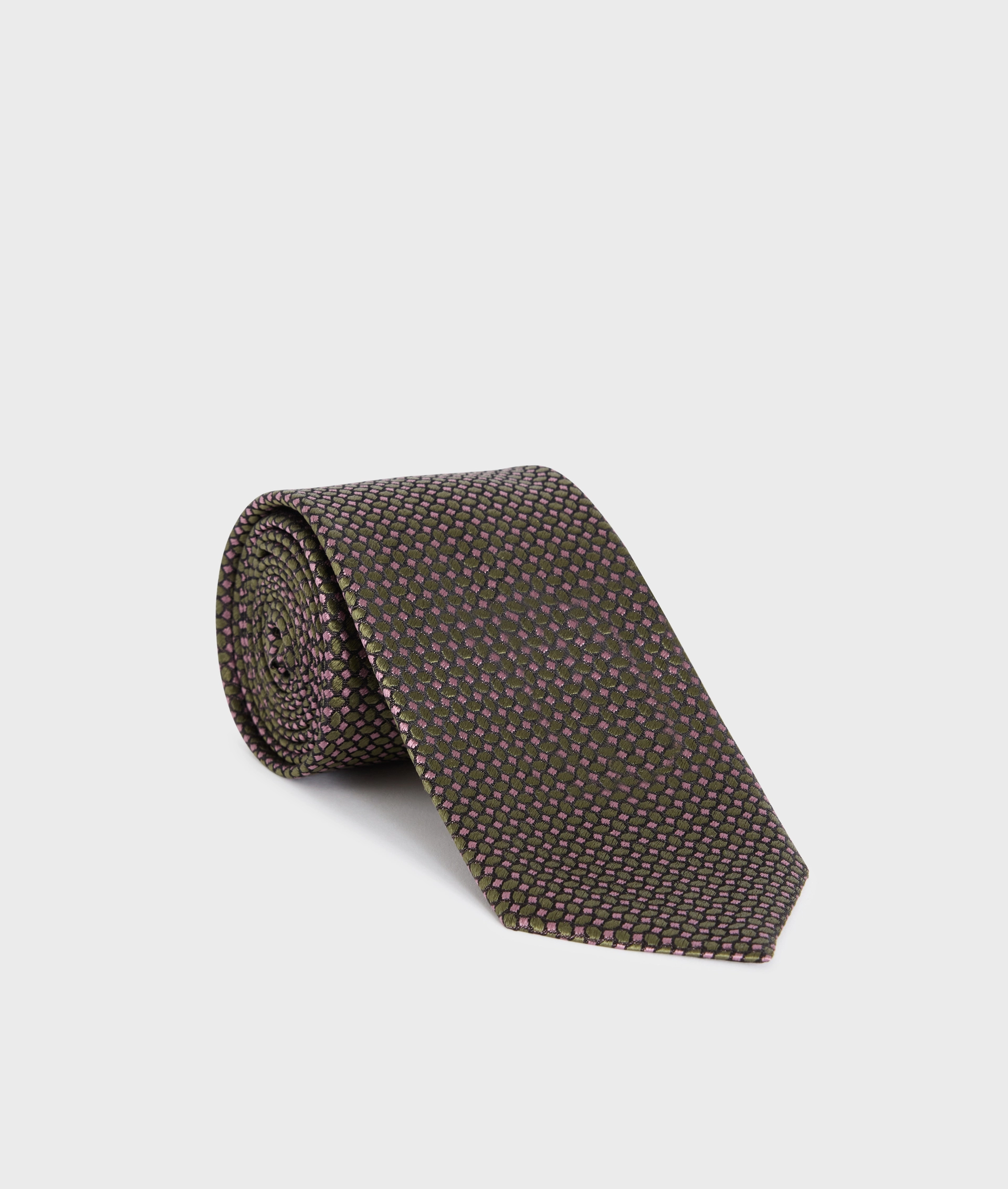 Cravatta in seta jacquard verde | Pal Zileri