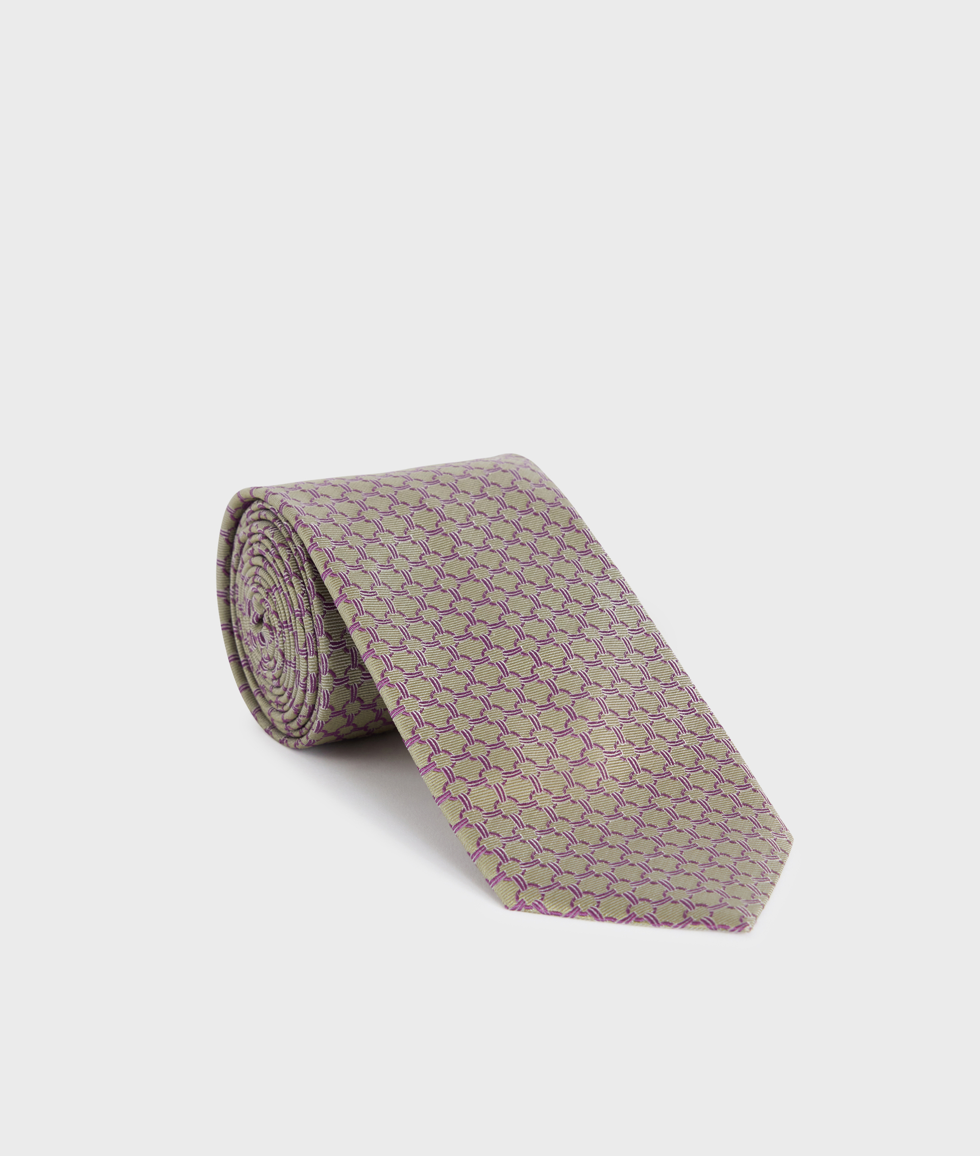 Cravatta in seta jacquard verde chiaro | Pal Zileri