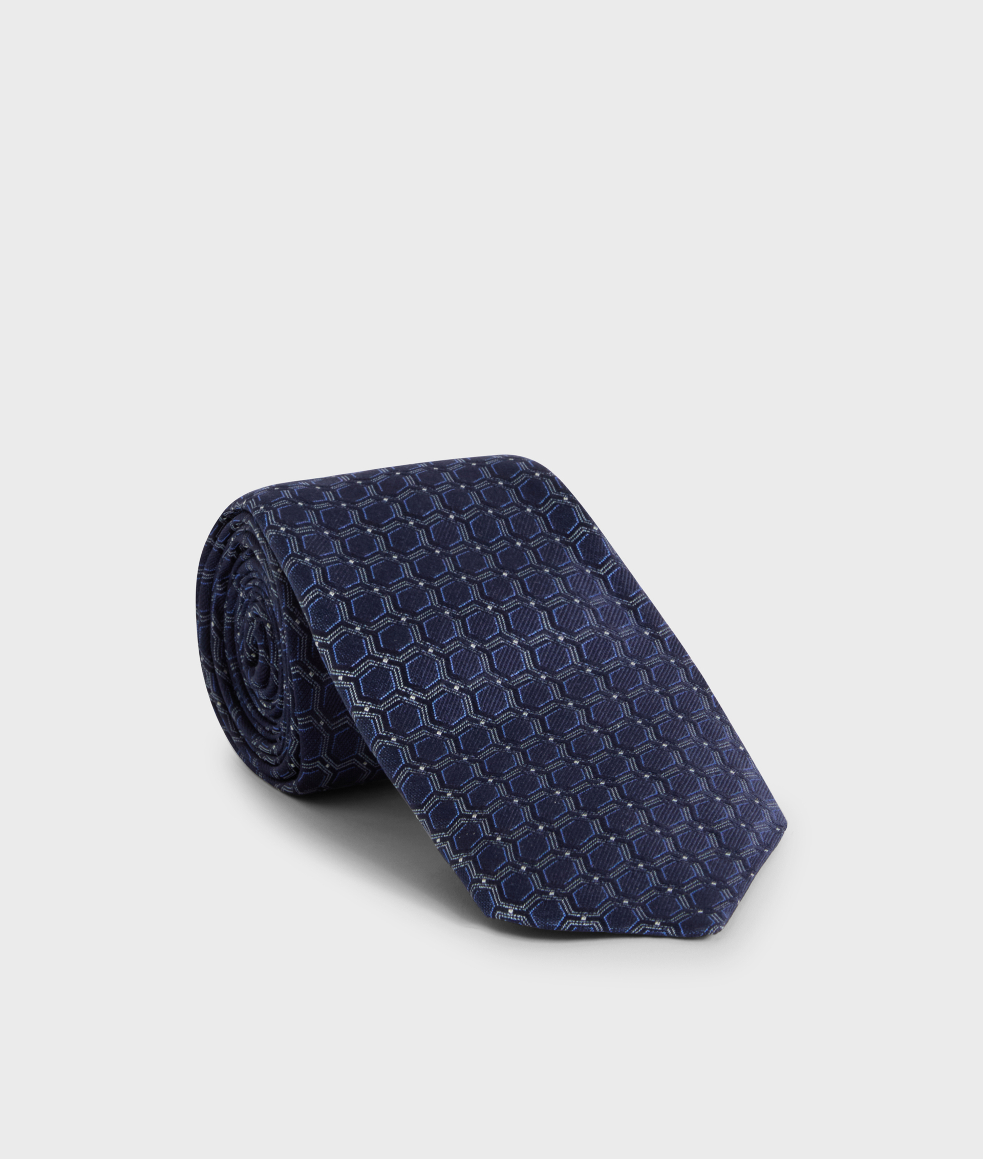 Cravatta In Pura Seta Jacquard Blu Navy | Pal Zileri