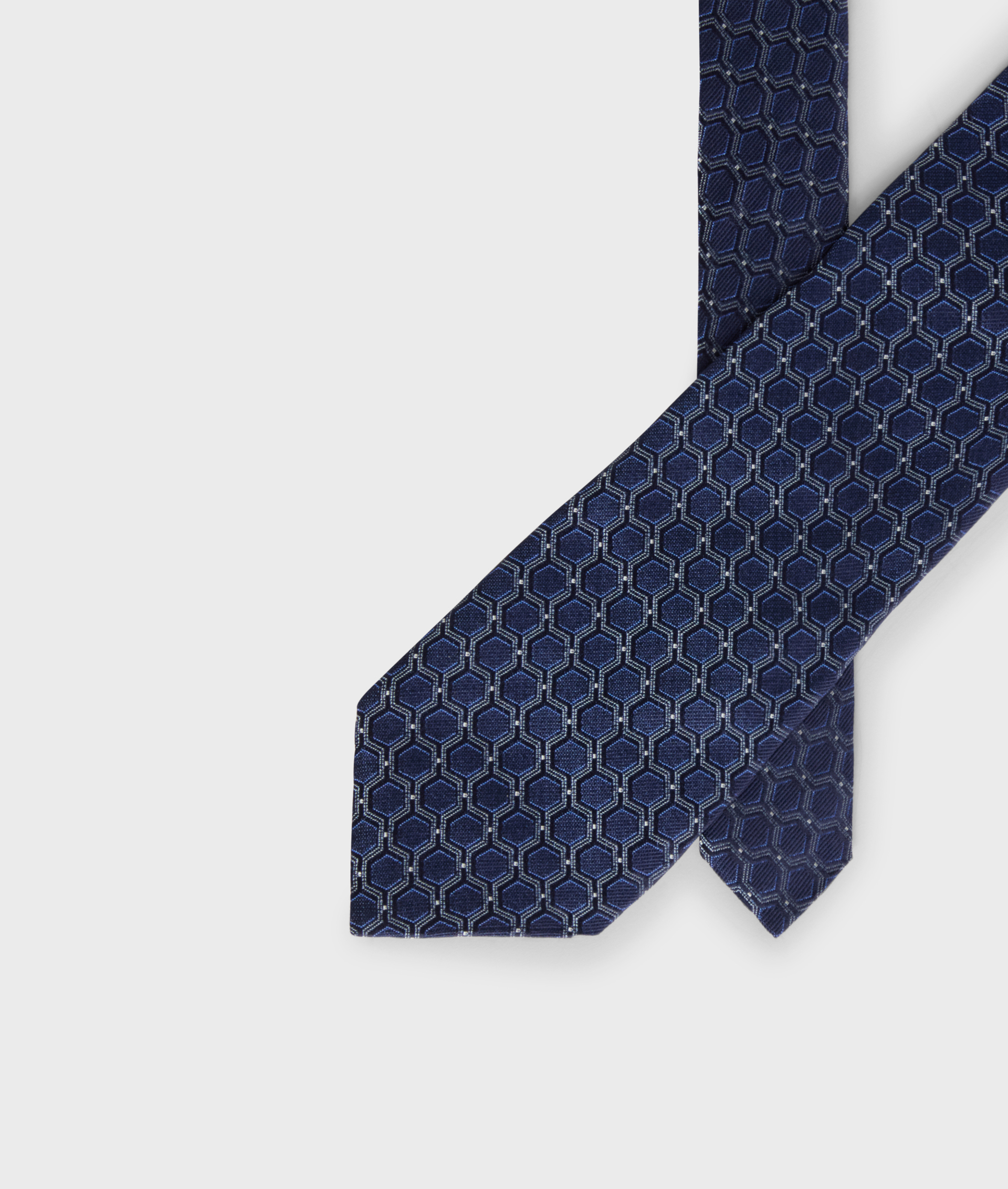 Cravatta In Pura Seta Jacquard Blu Navy | Pal Zileri