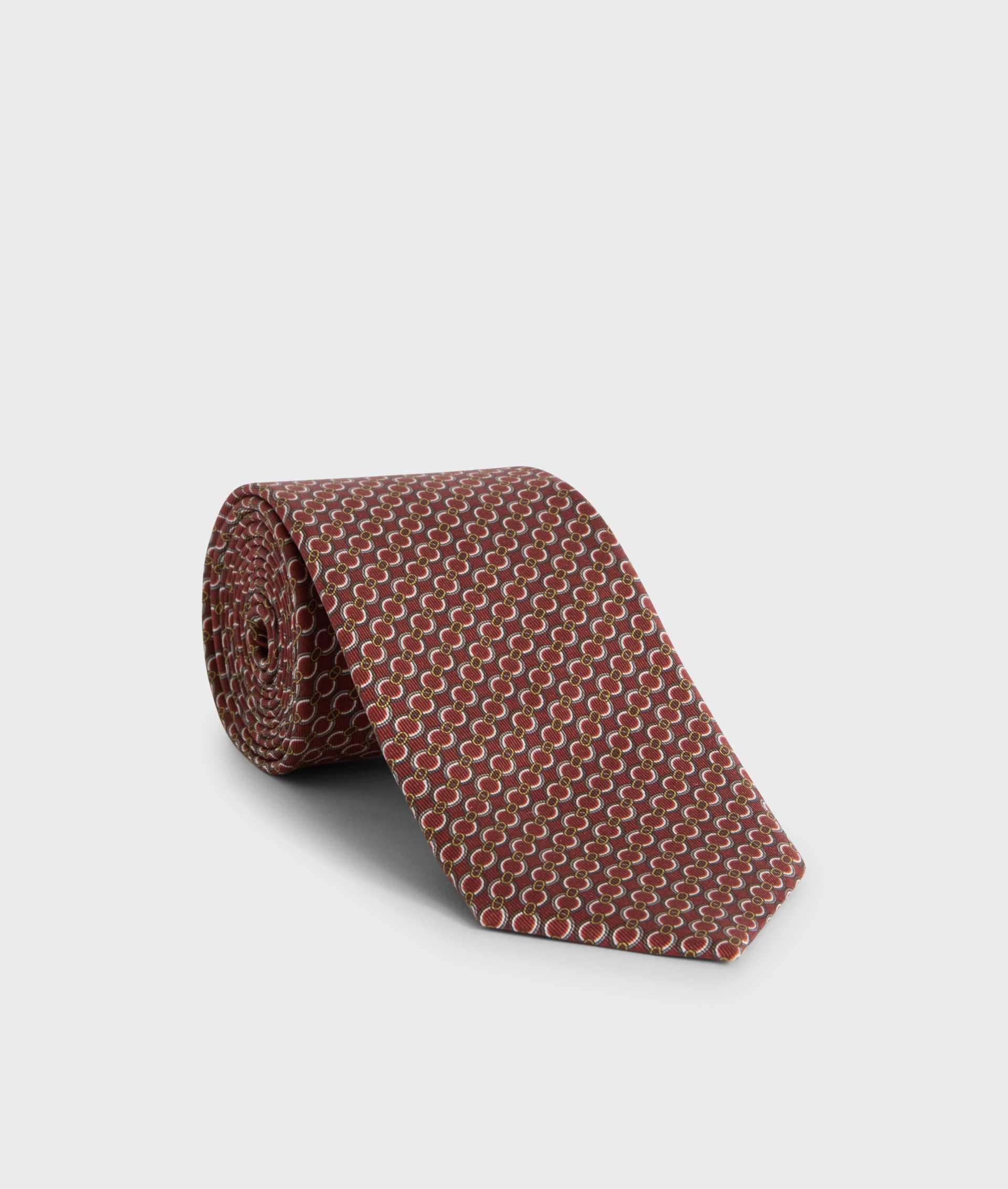 Cravatta In Pura Seta Jacquard Arancione | Pal Zileri