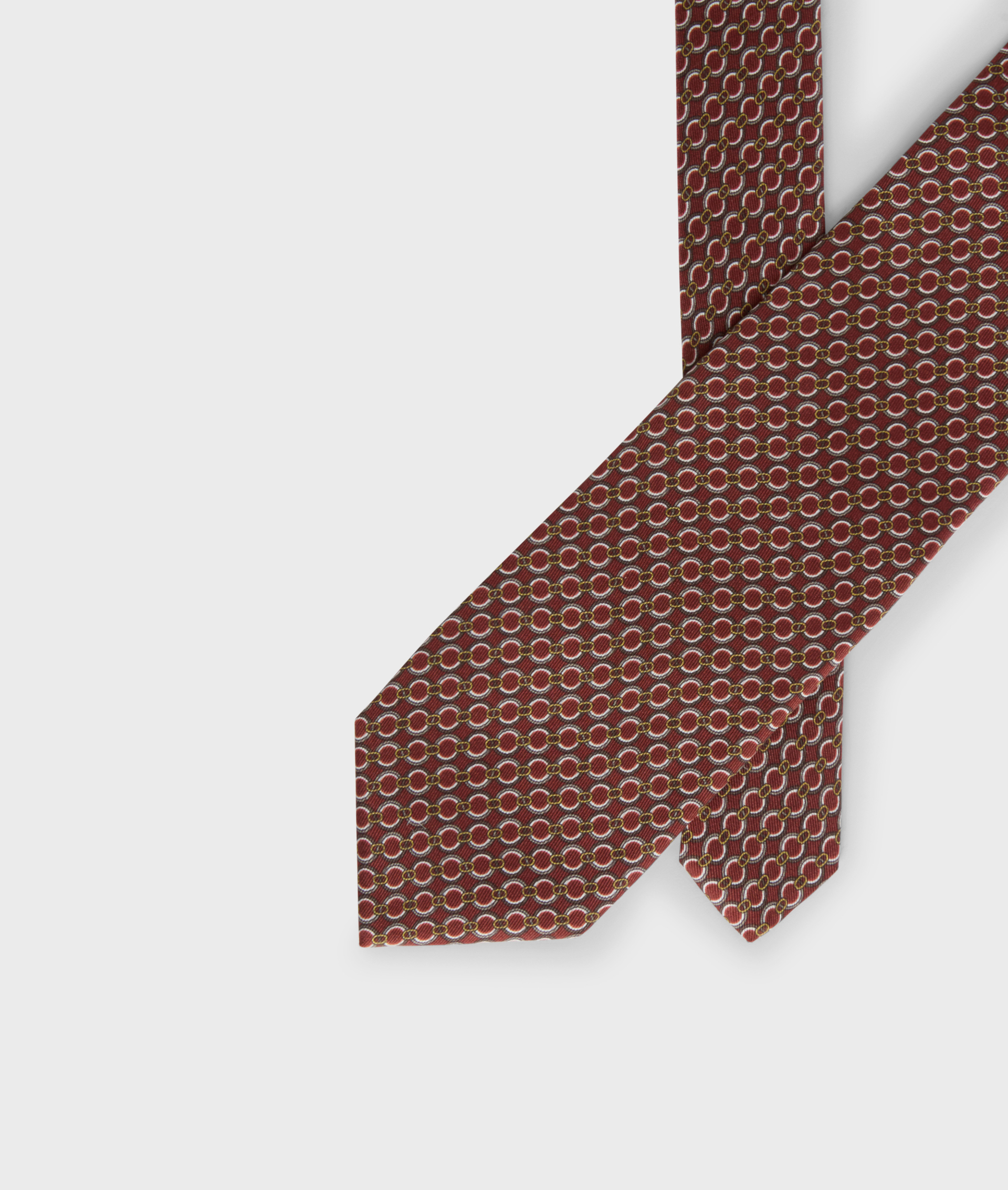 Cravatta In Pura Seta Jacquard Arancione | Pal Zileri