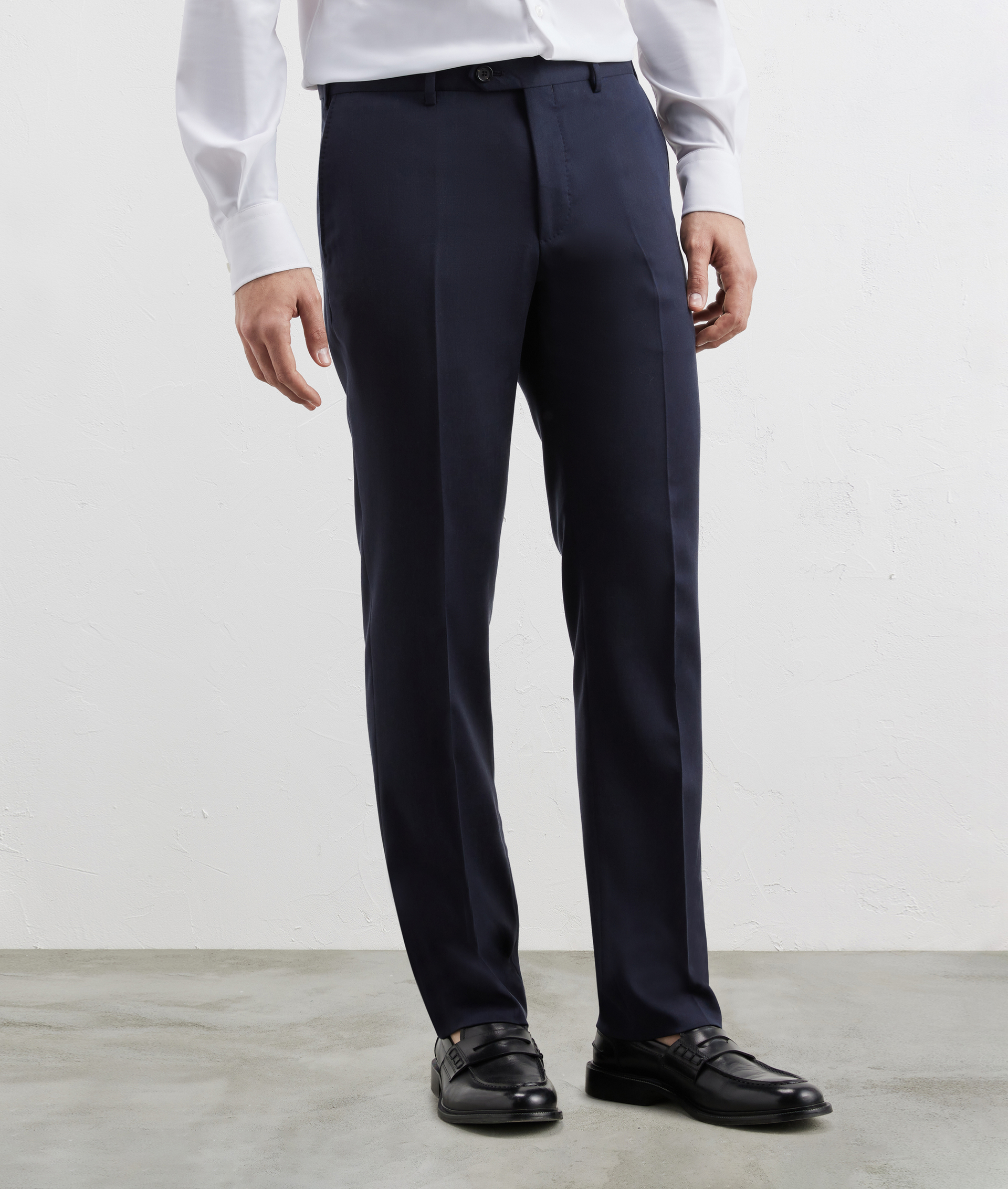 Pants In Wool And Technical Fabric Navy Blue | Pal Zileri