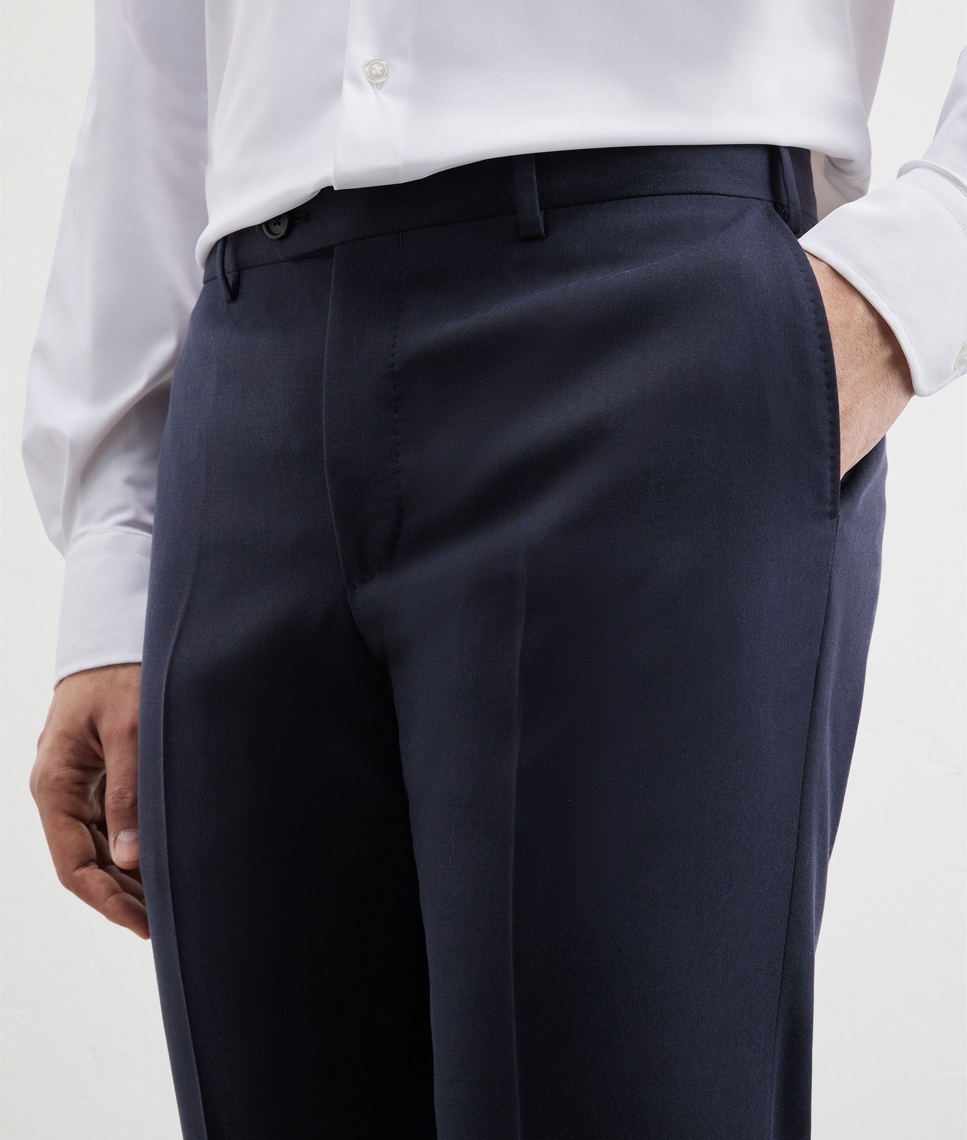 Pants In Wool And Technical Fabric Navy Blue | Pal Zileri