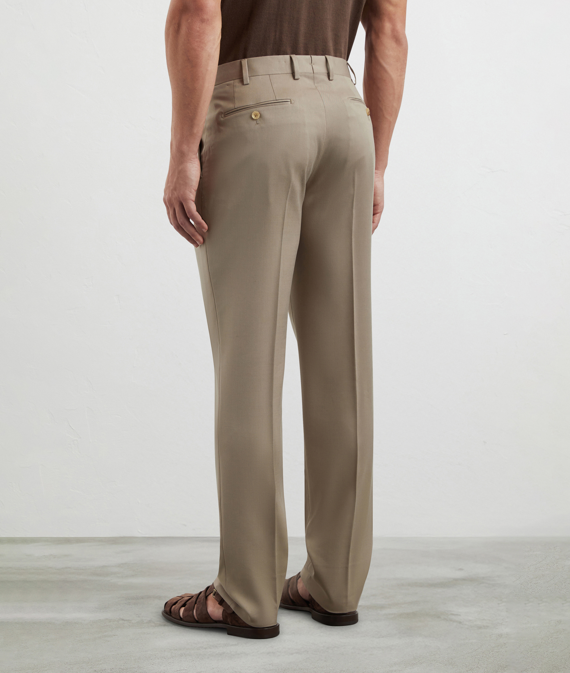 Pants In Wool And Technical Fabric Light Brown | Pal Zileri