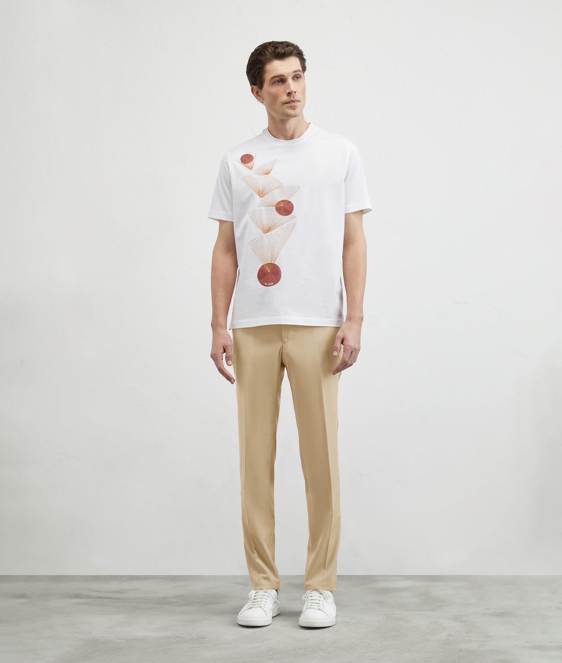 Pants In Wool Melange Stretch Camel | Pal Zileri