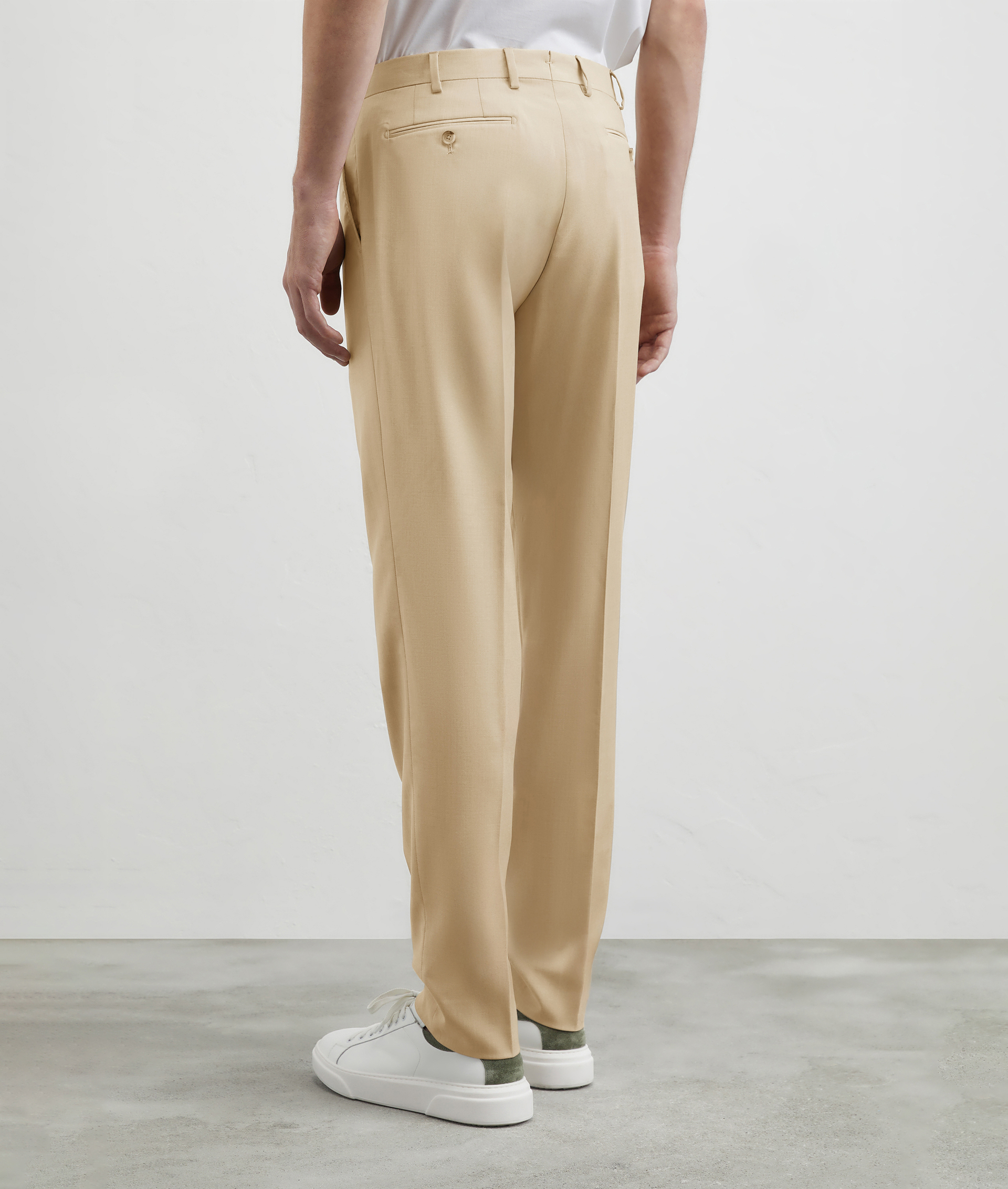 Pants In Wool Melange Stretch Camel | Pal Zileri