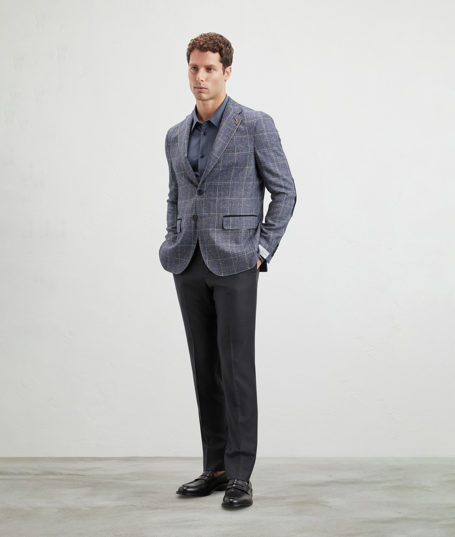 Wool Stretch Pants Dark Grey | Pal Zileri