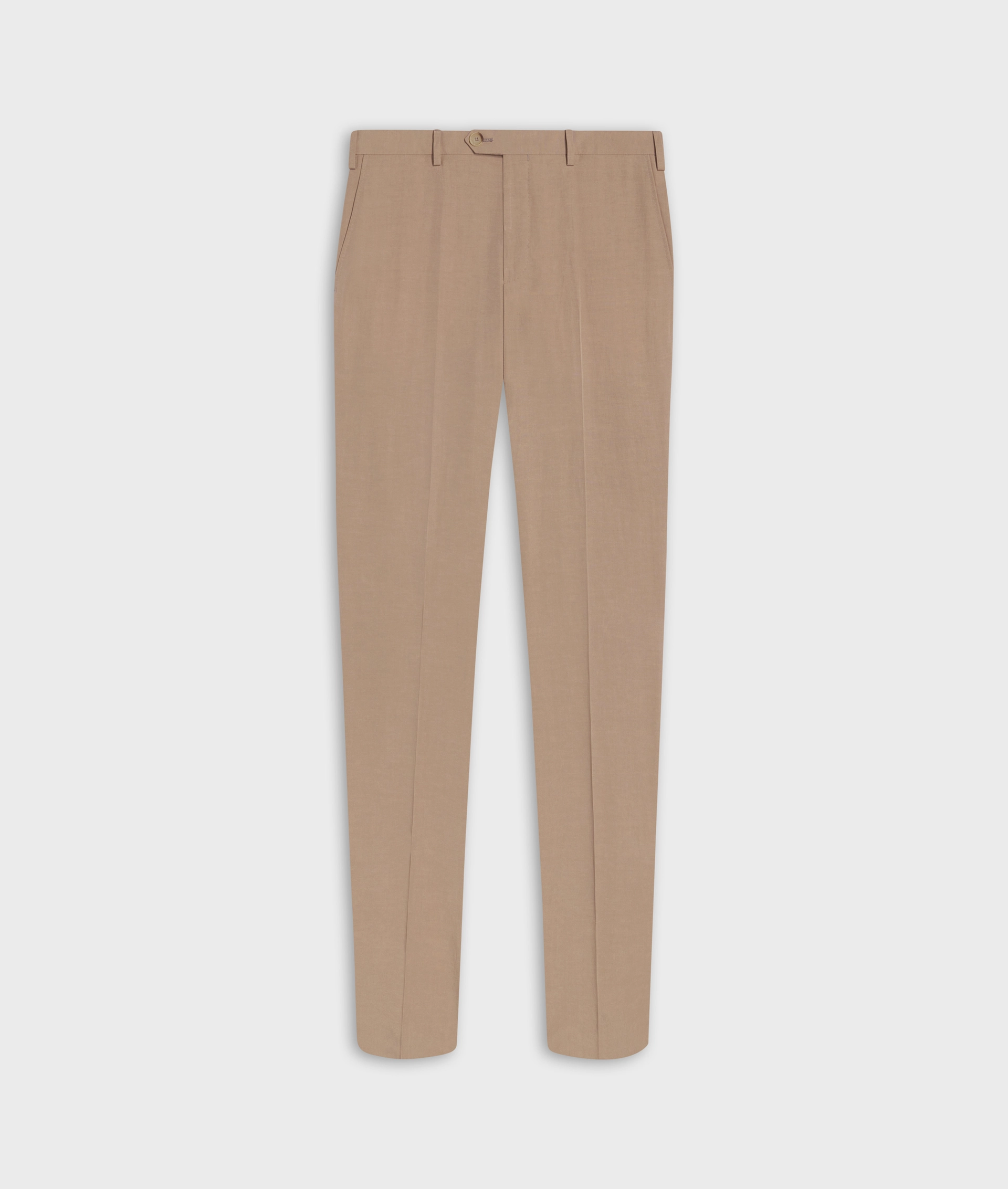 Plain Pants in Lyocell and Linen Light Brown | Pal Zileri