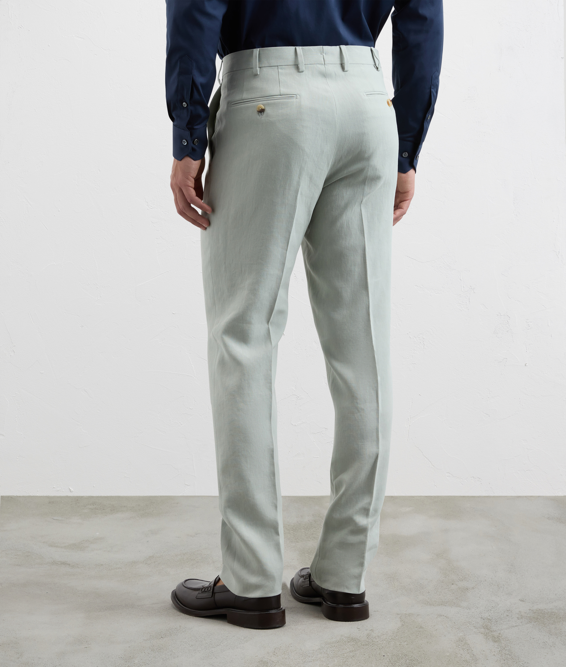 Pantaloni In Puro Lino Verde Chiaro - Pal Zileri | Official Website