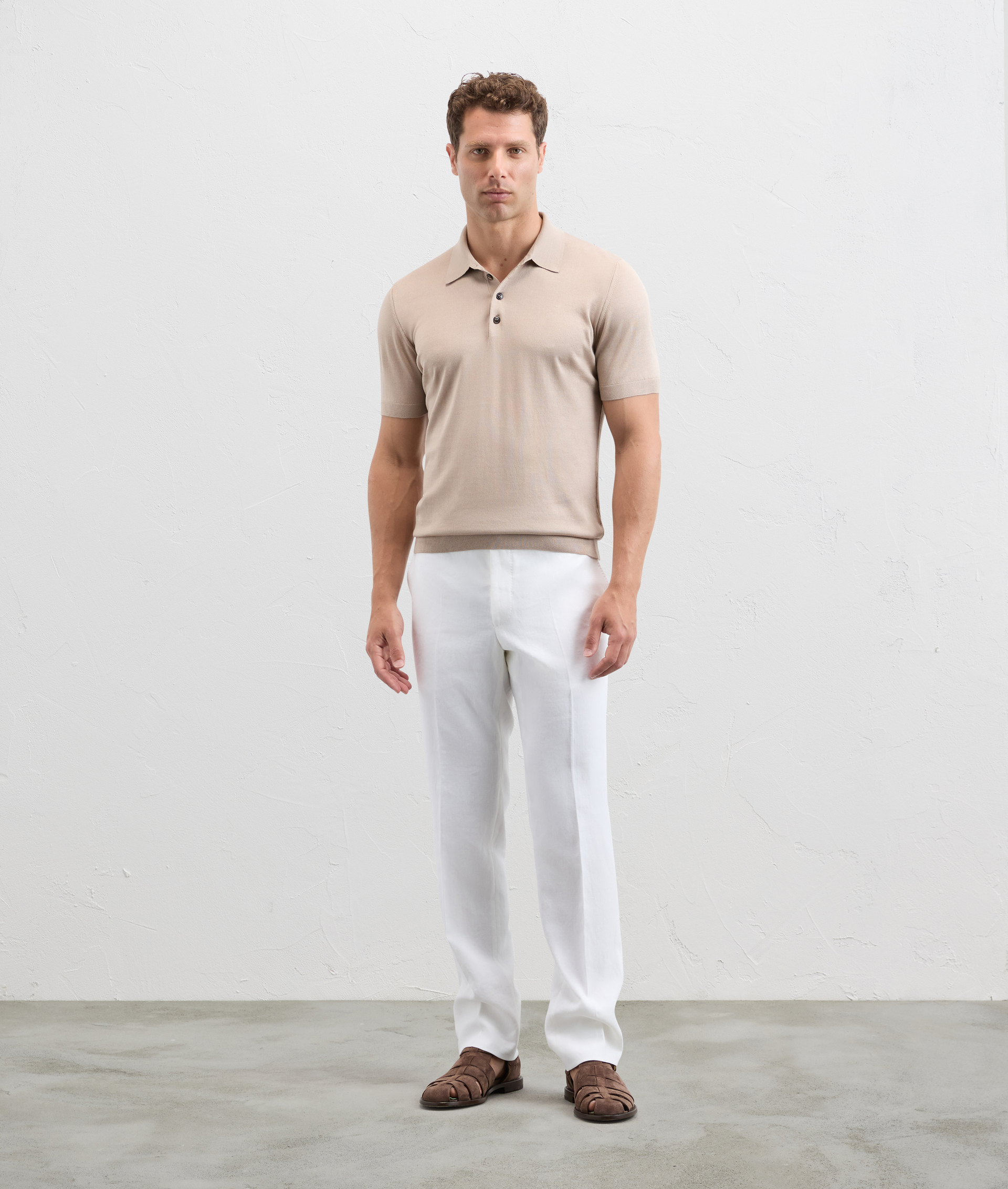 Pantaloni In Puro Lino Bianco - Pantaloni - Pal Zileri | Official Website