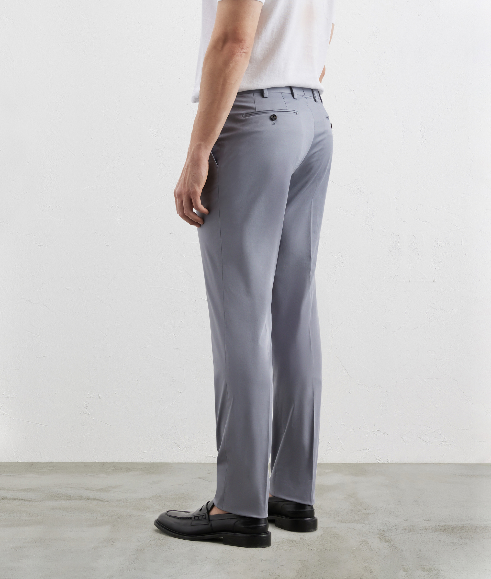 Pantaloni In Cotone Stretch Azzurro | Pal Zileri