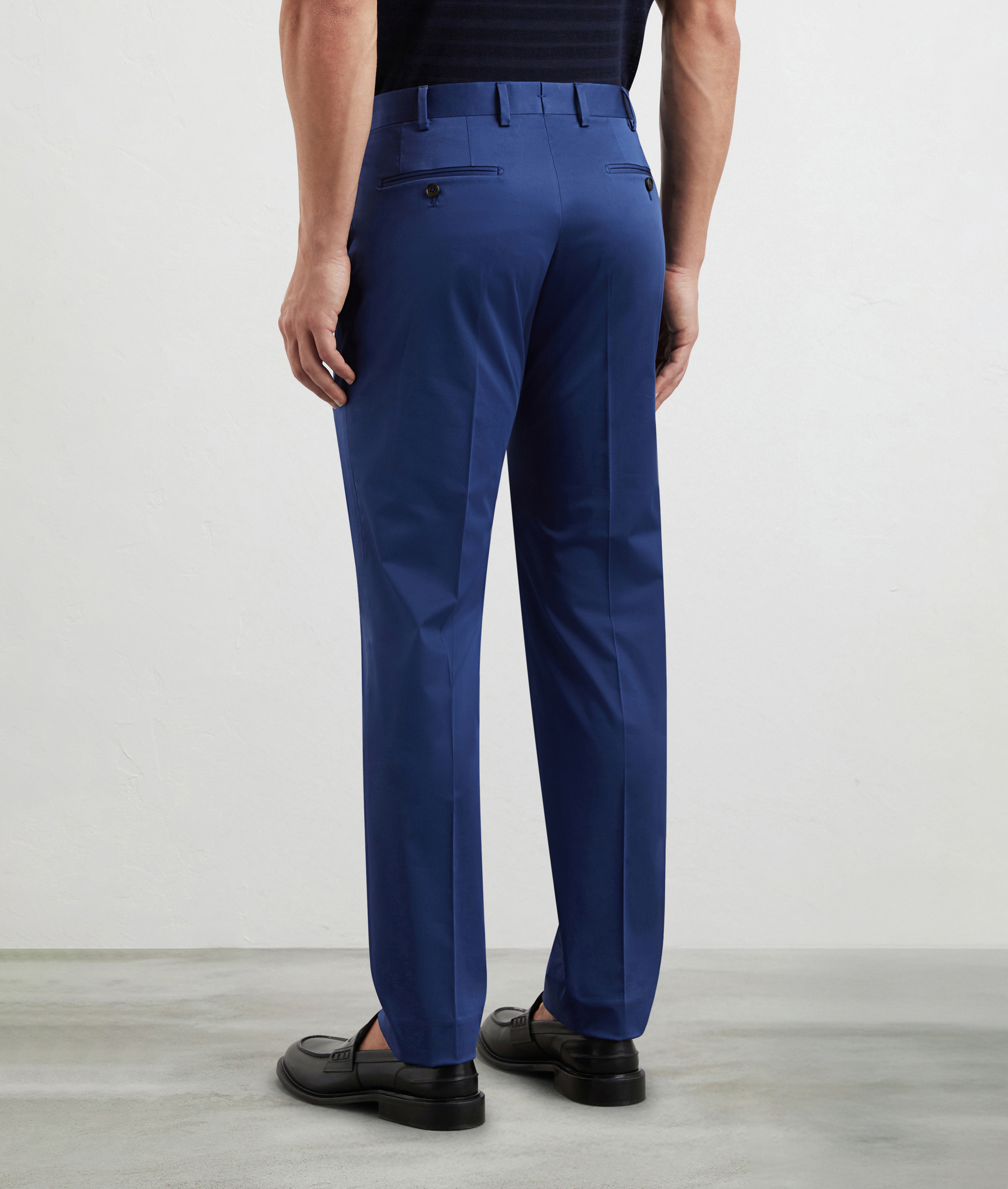 Pants In Stretch Cotton Blue | Pal Zileri