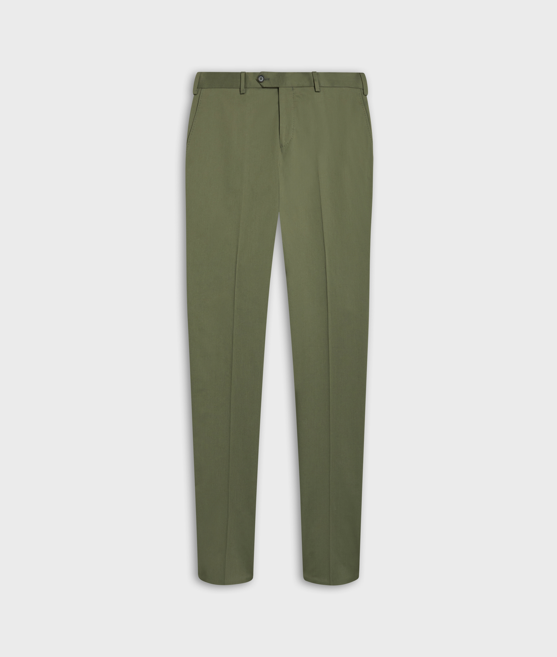 Pants In Stretch Cotton Green | Pal Zileri