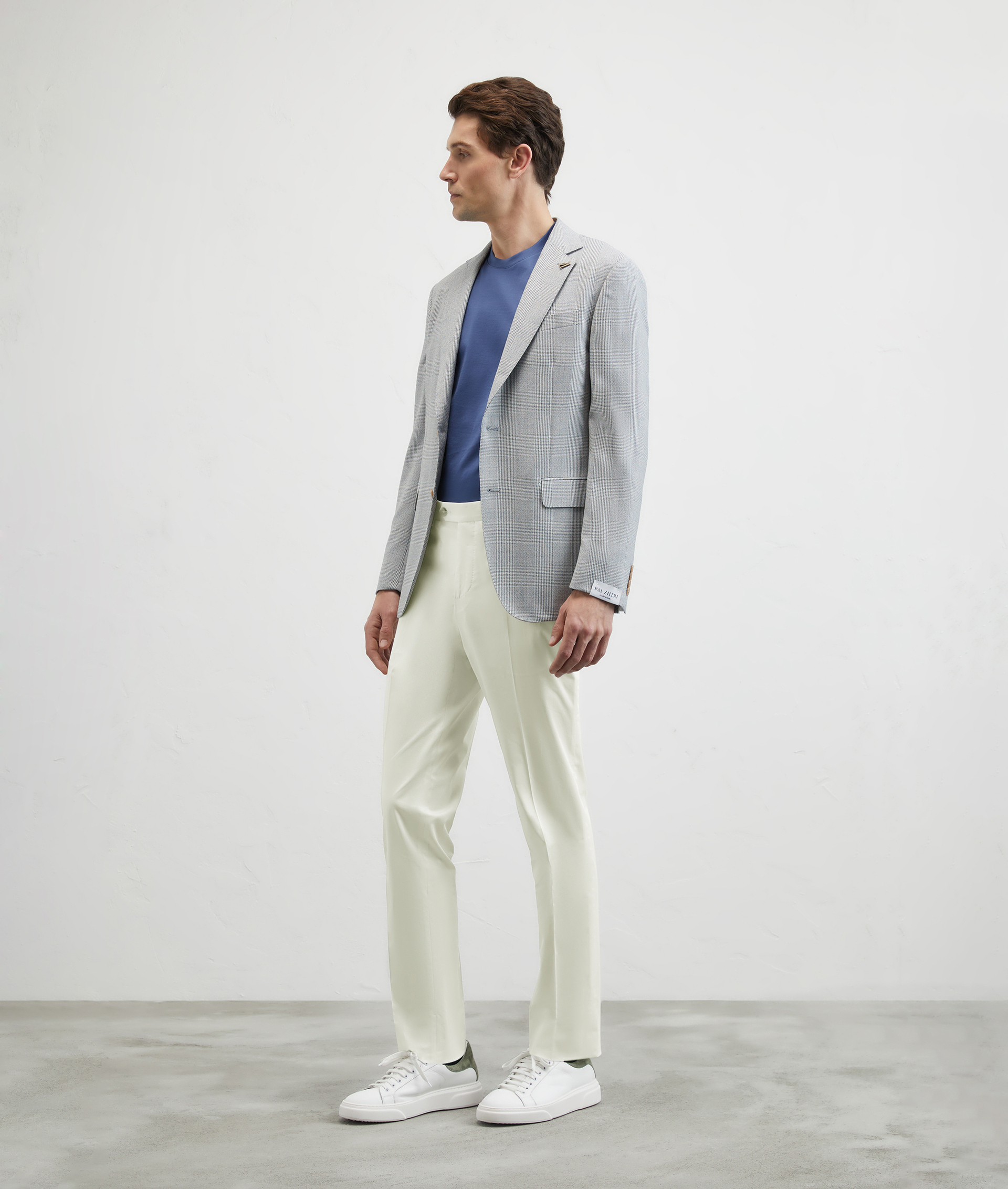 Pants In Stretch Cotton White | Pal Zileri