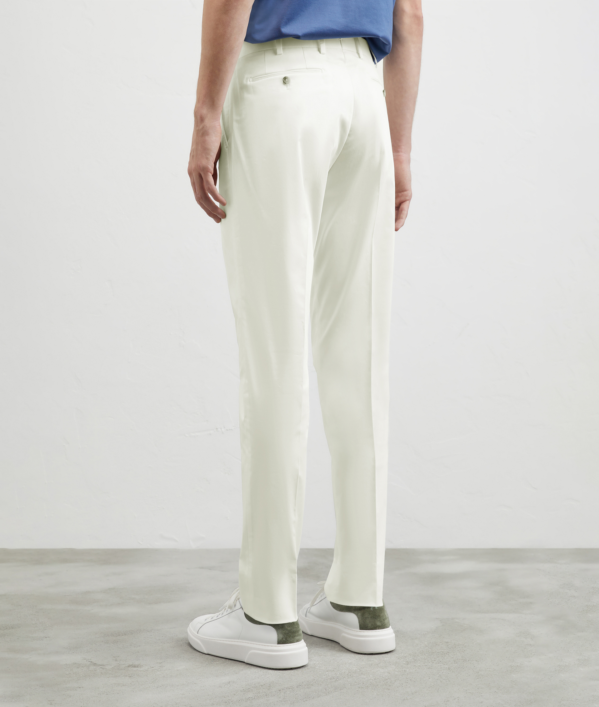 Pants In Stretch Cotton White | Pal Zileri