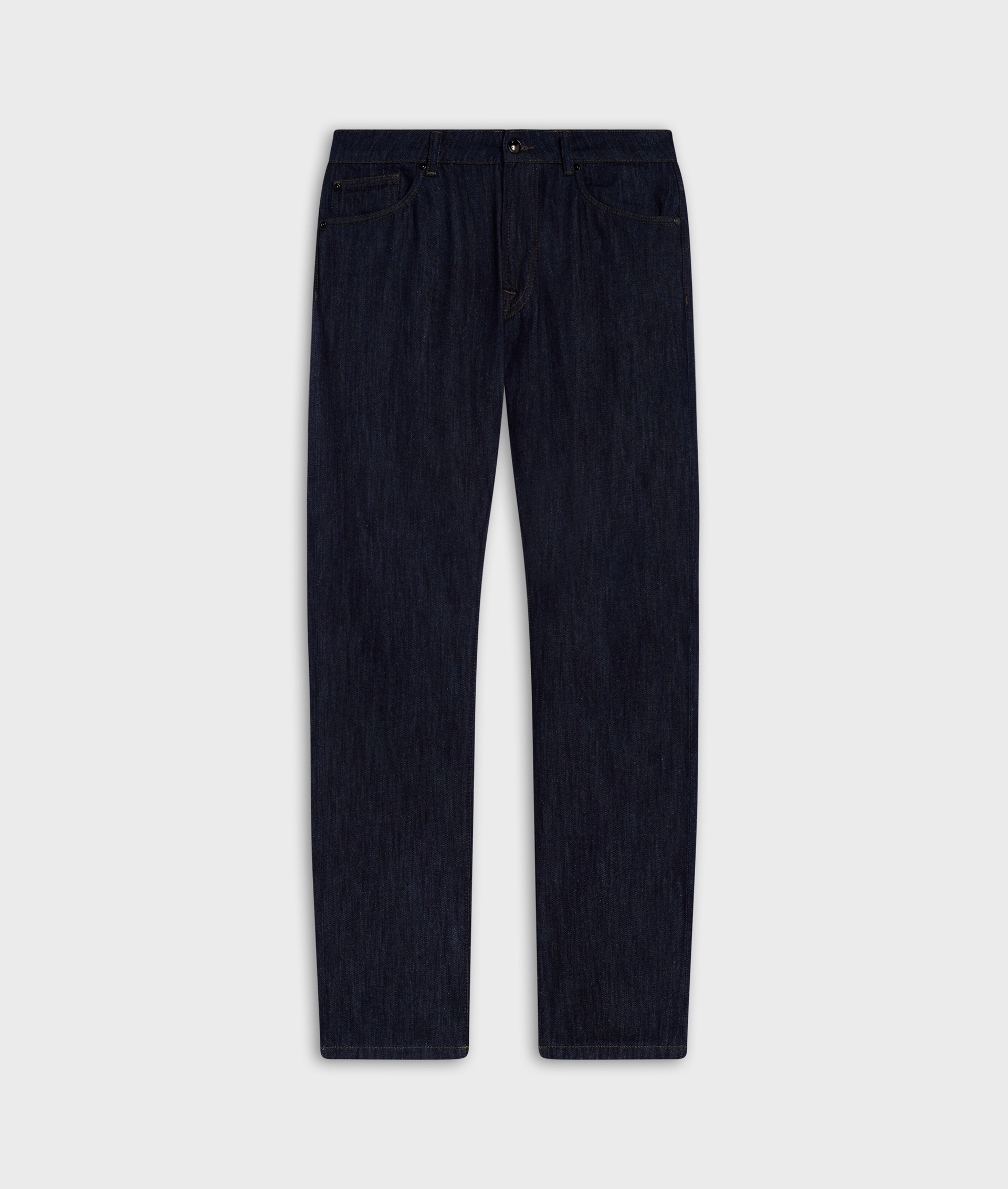 Pants In Washed Denim Cotton And Silk Navy Blue | Pal Zileri