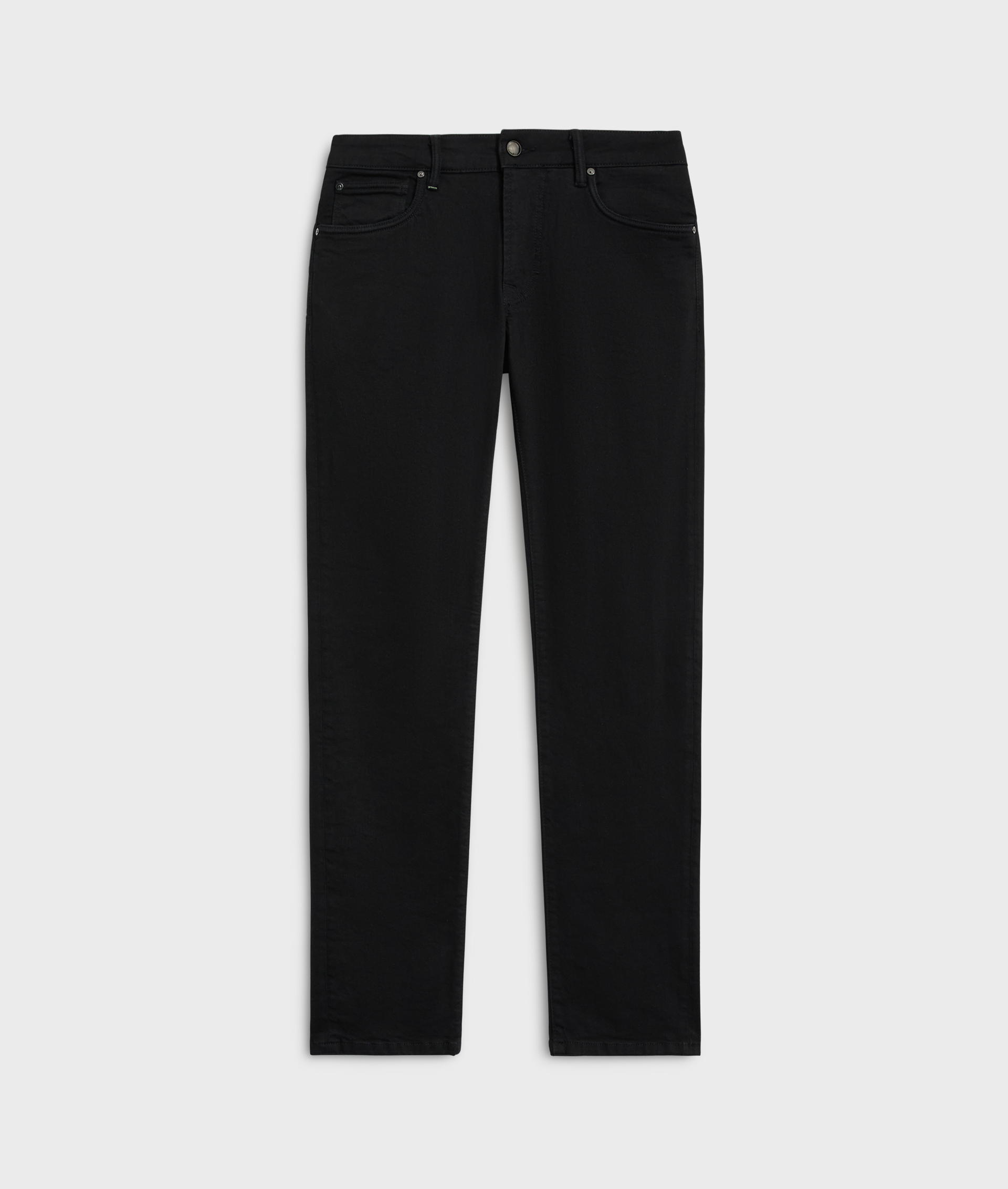 Pants In Washed Denim Stretch Cotton Black | Pal Zileri