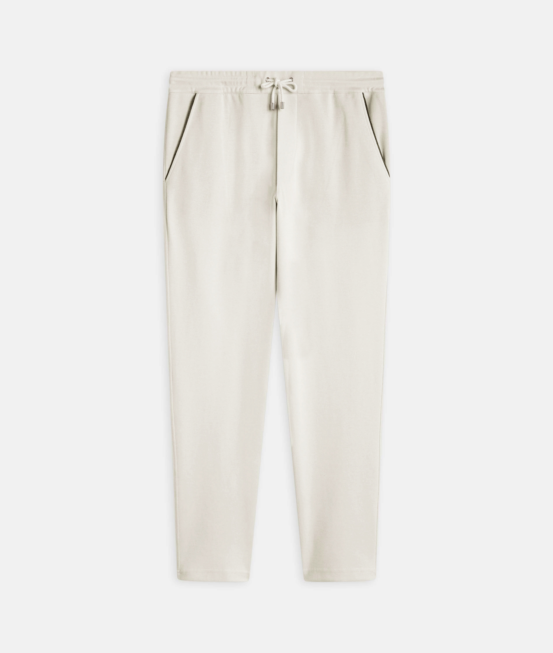 Pants In Sweatshirt Double Face Piquet Cotton White | Pal Zileri