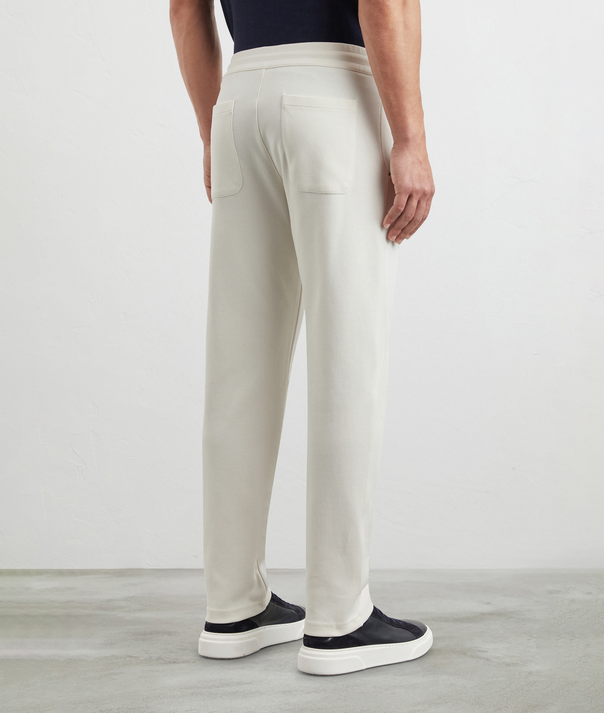 Pants In Sweatshirt Double Face Piquet Cotton White | Pal Zileri