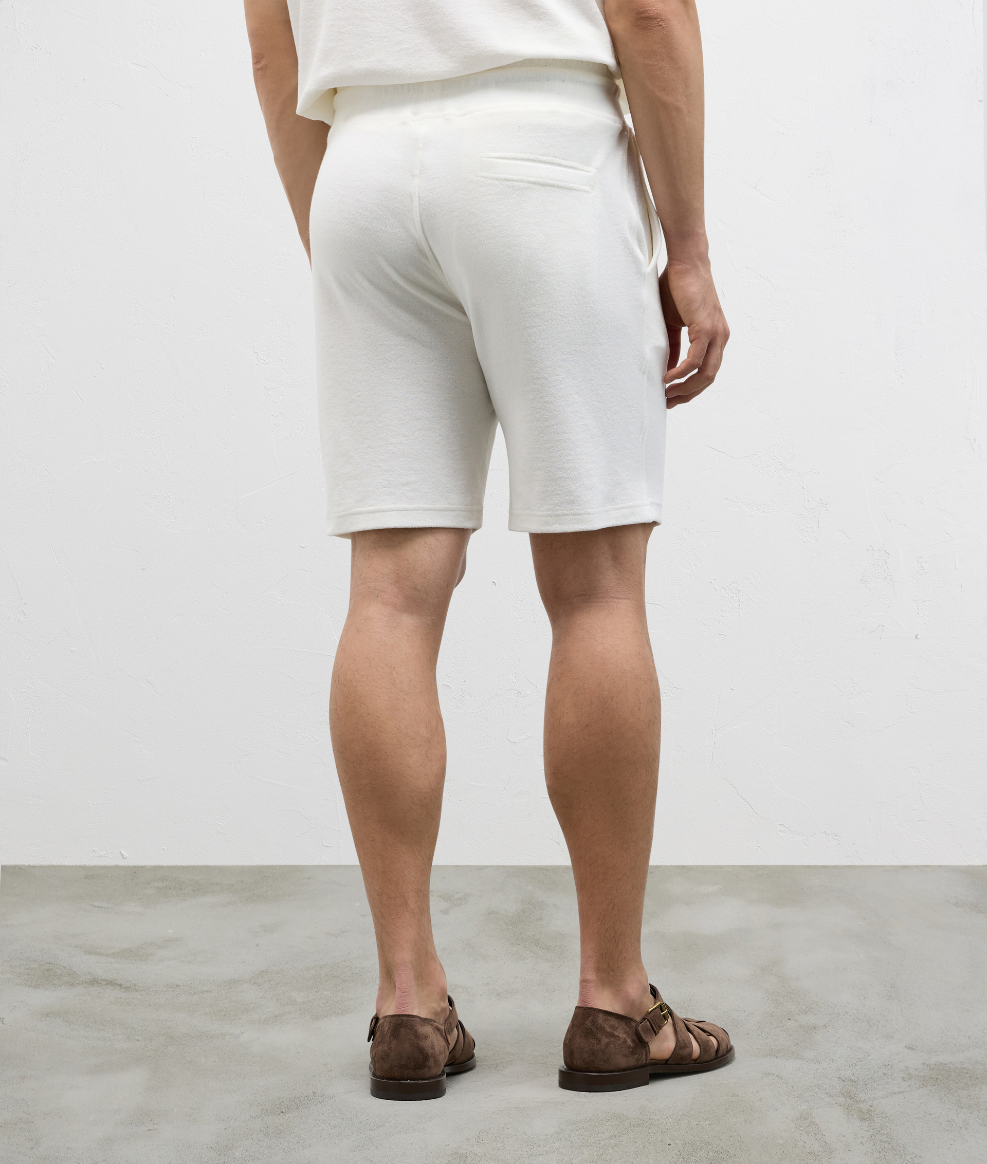 Shorts in felpa di cotone con tasche a filetto bianco | Pal Zileri