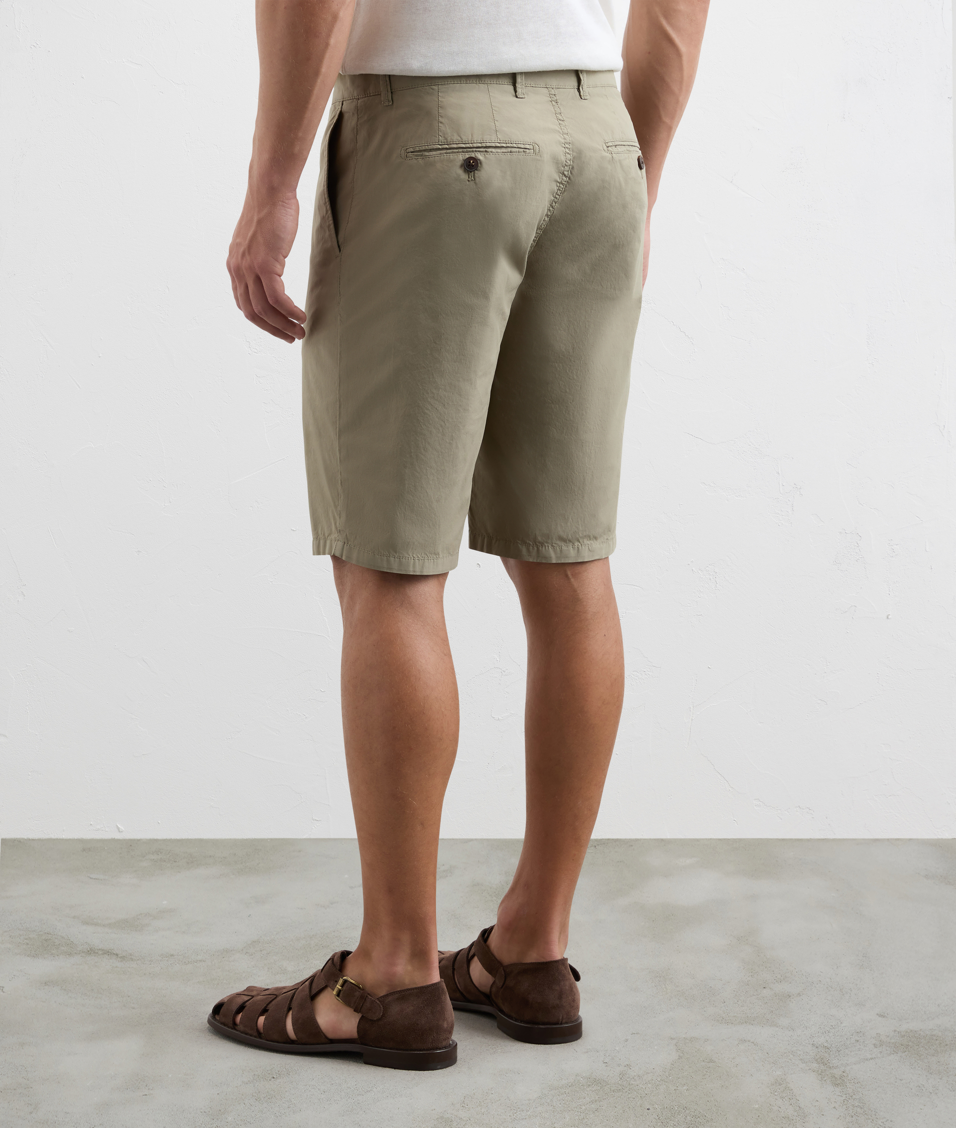Shorts slim fit in ultralight cotton light green blue - Pal Zileri | Official Website