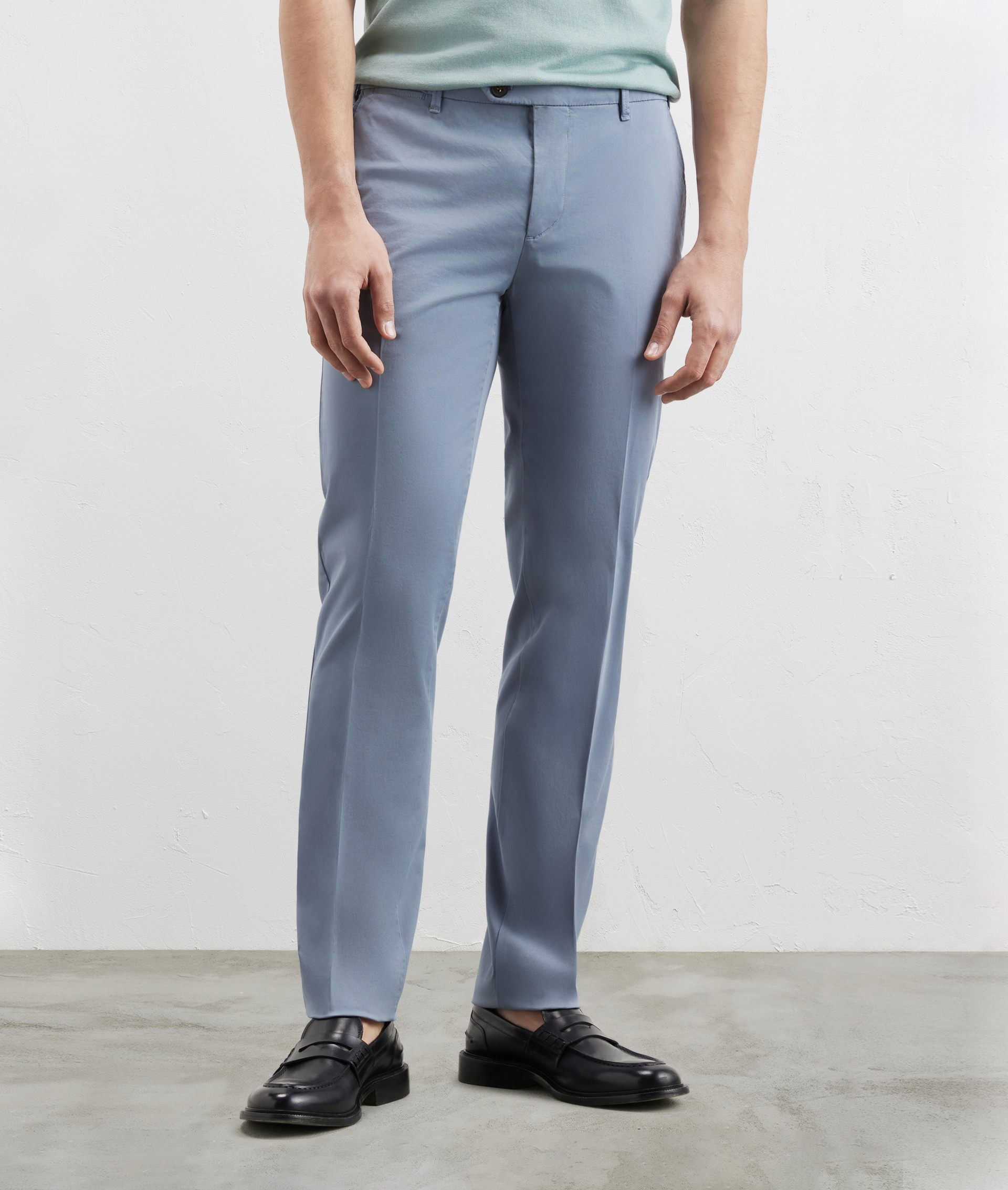 Garment Dyed Chino Pants Light Blue | Pal Zileri