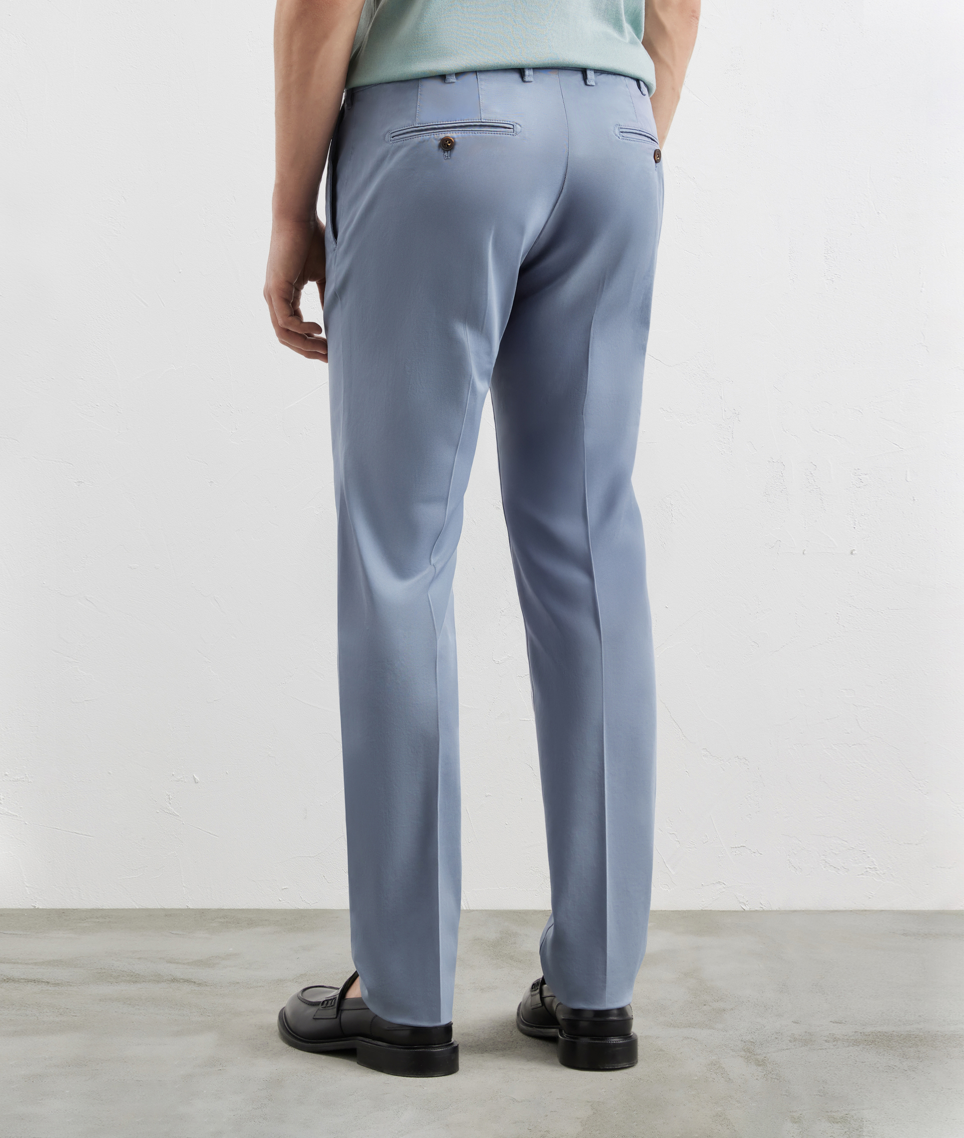 Garment Dyed Chino Pants Light Blue | Pal Zileri