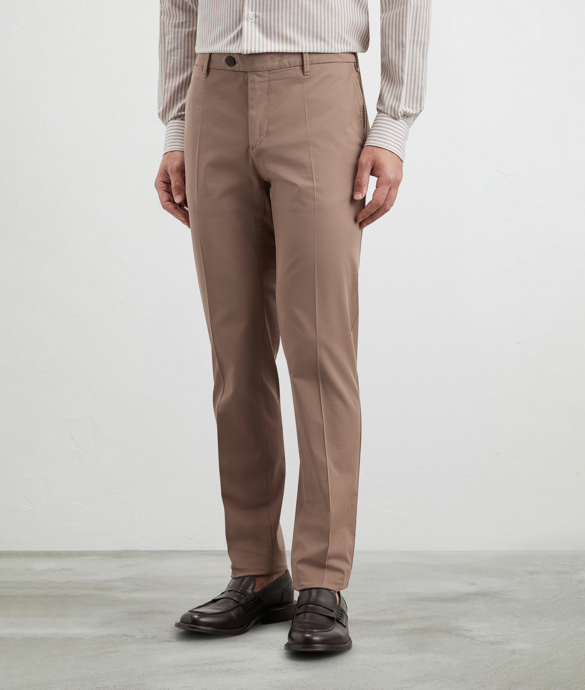 Garment Dyed Chino Pants Light Brown | Pal Zileri