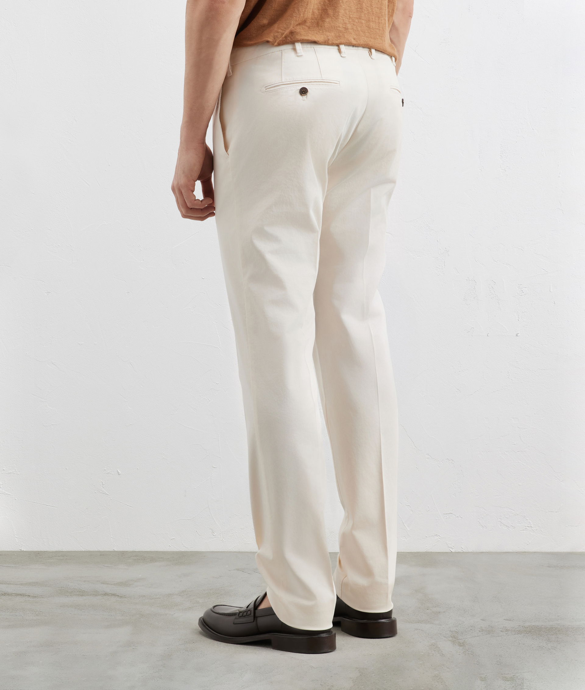 Pantaloni Chino Tinti In Capo Bianco | Pal Zileri
