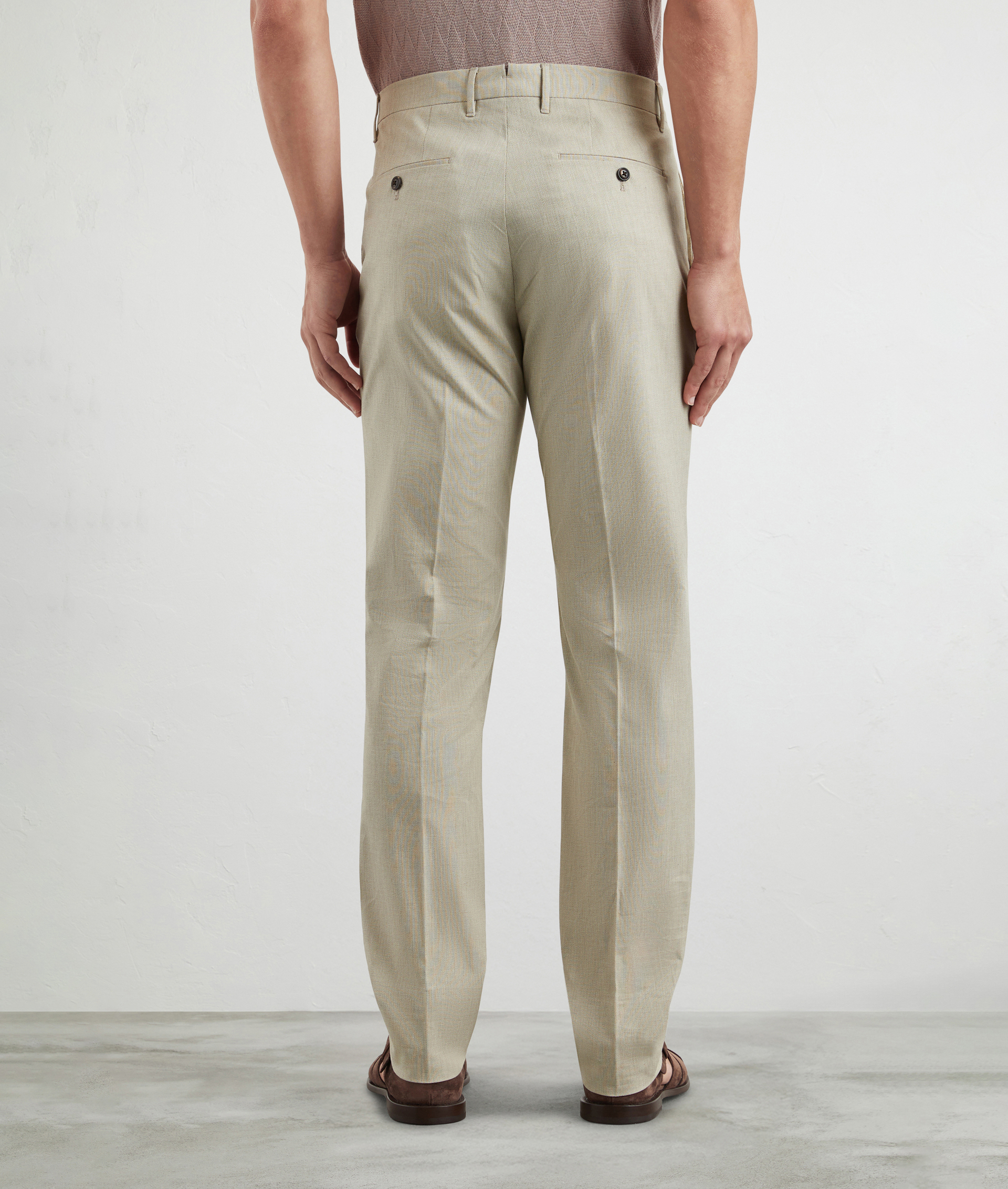 Garment Dyed Cotton Chino Pants Natural | Pal Zileri