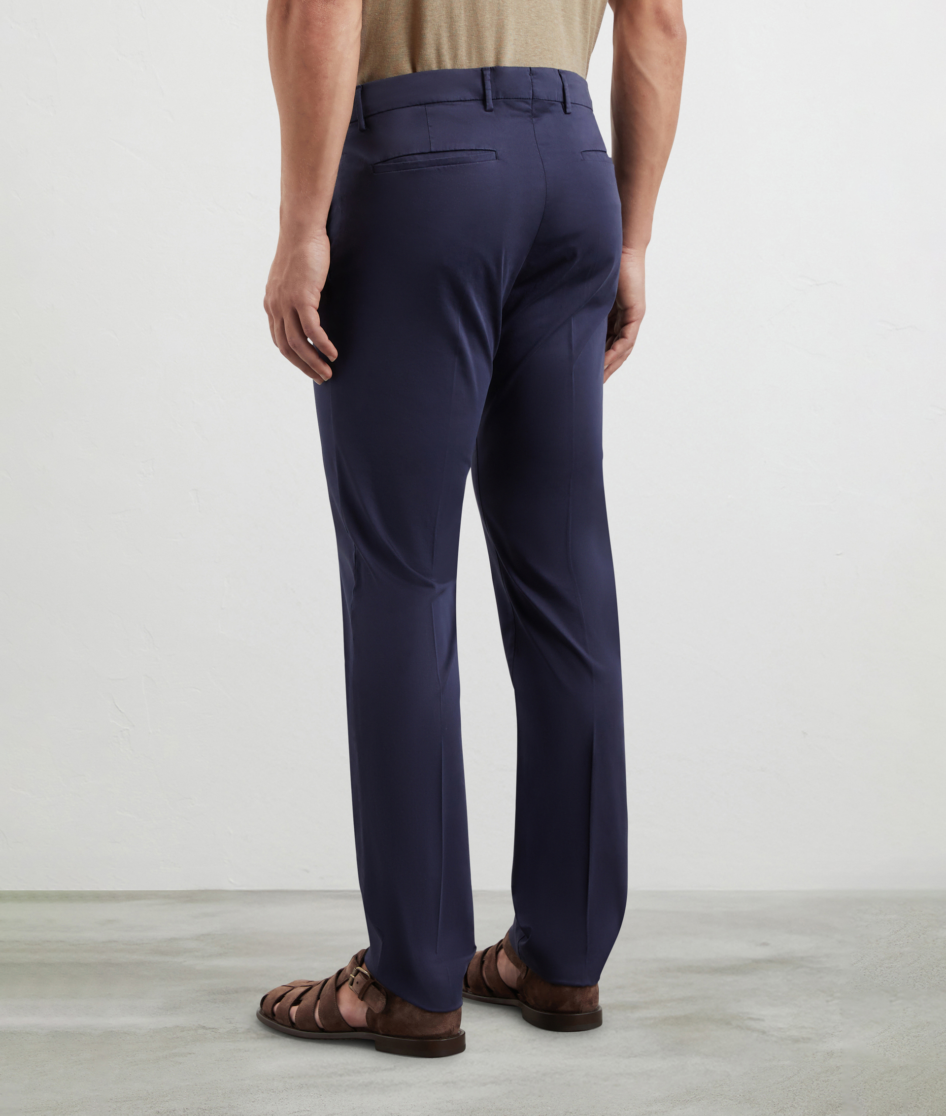 Garment Dyed Cotton Chino Pants Navy Blue | Pal Zileri