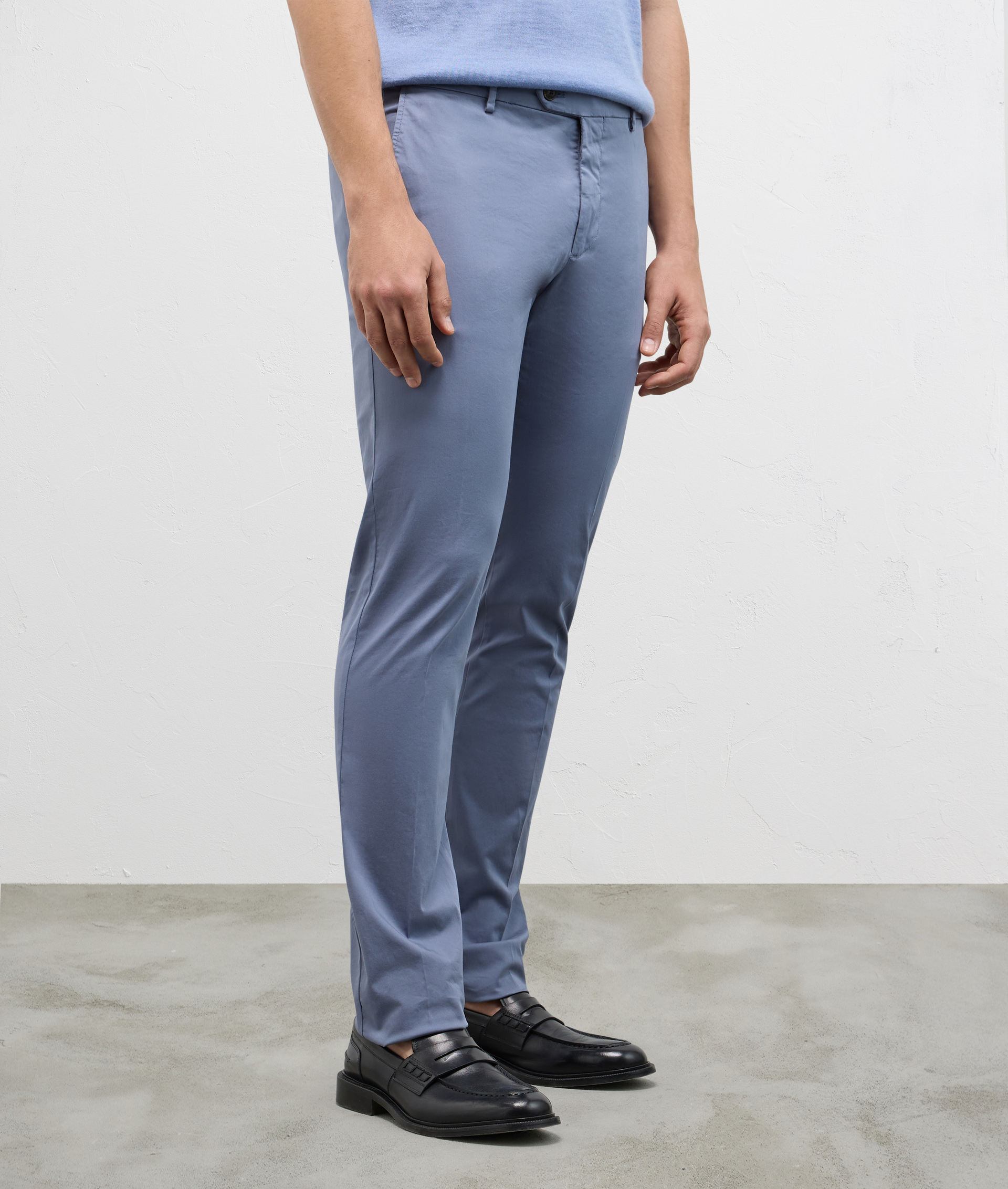 Garment Dyed Cotton Chino Pants Light Blue | Pal Zileri