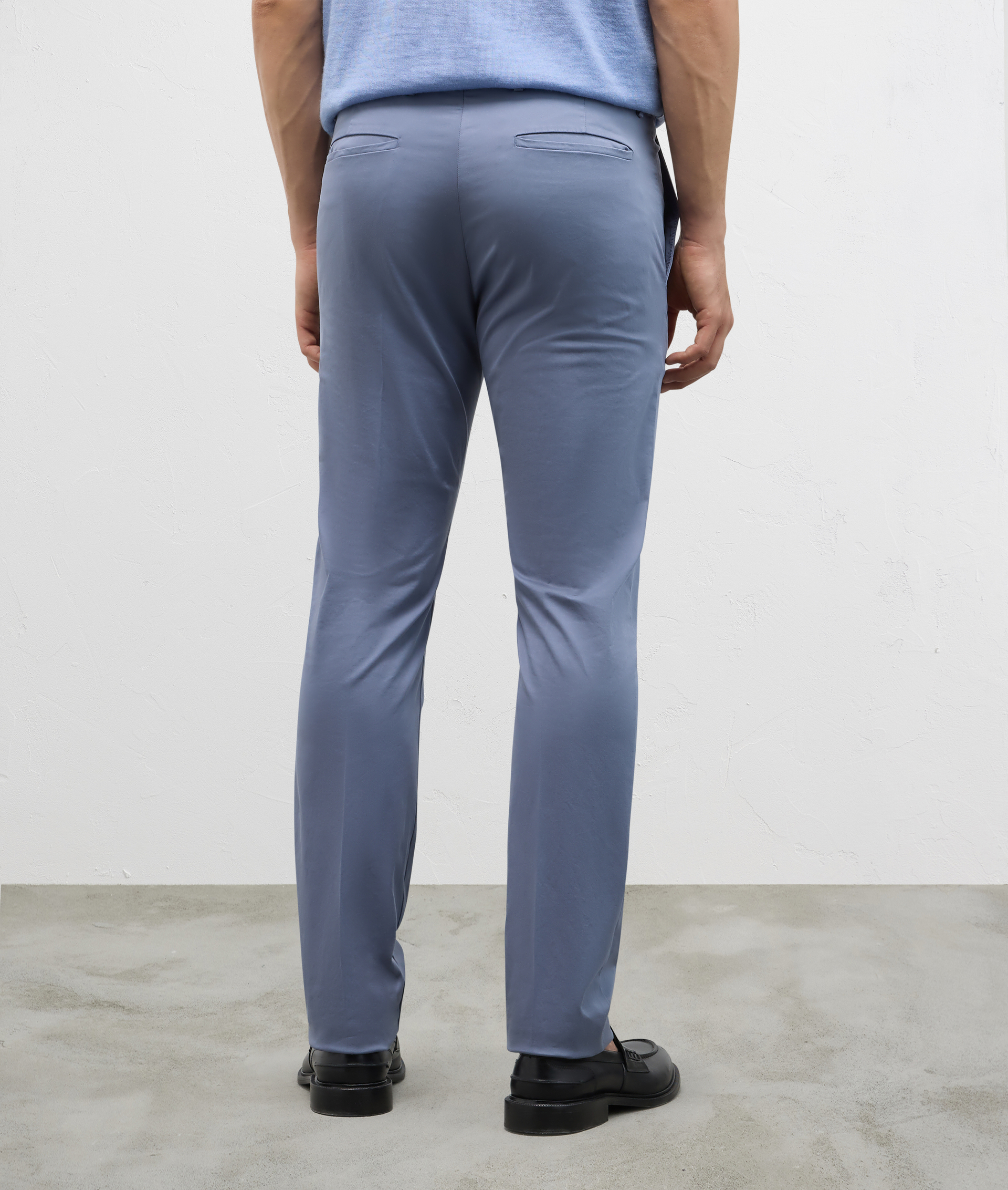 Garment Dyed Cotton Chino Pants Light Blue | Pal Zileri