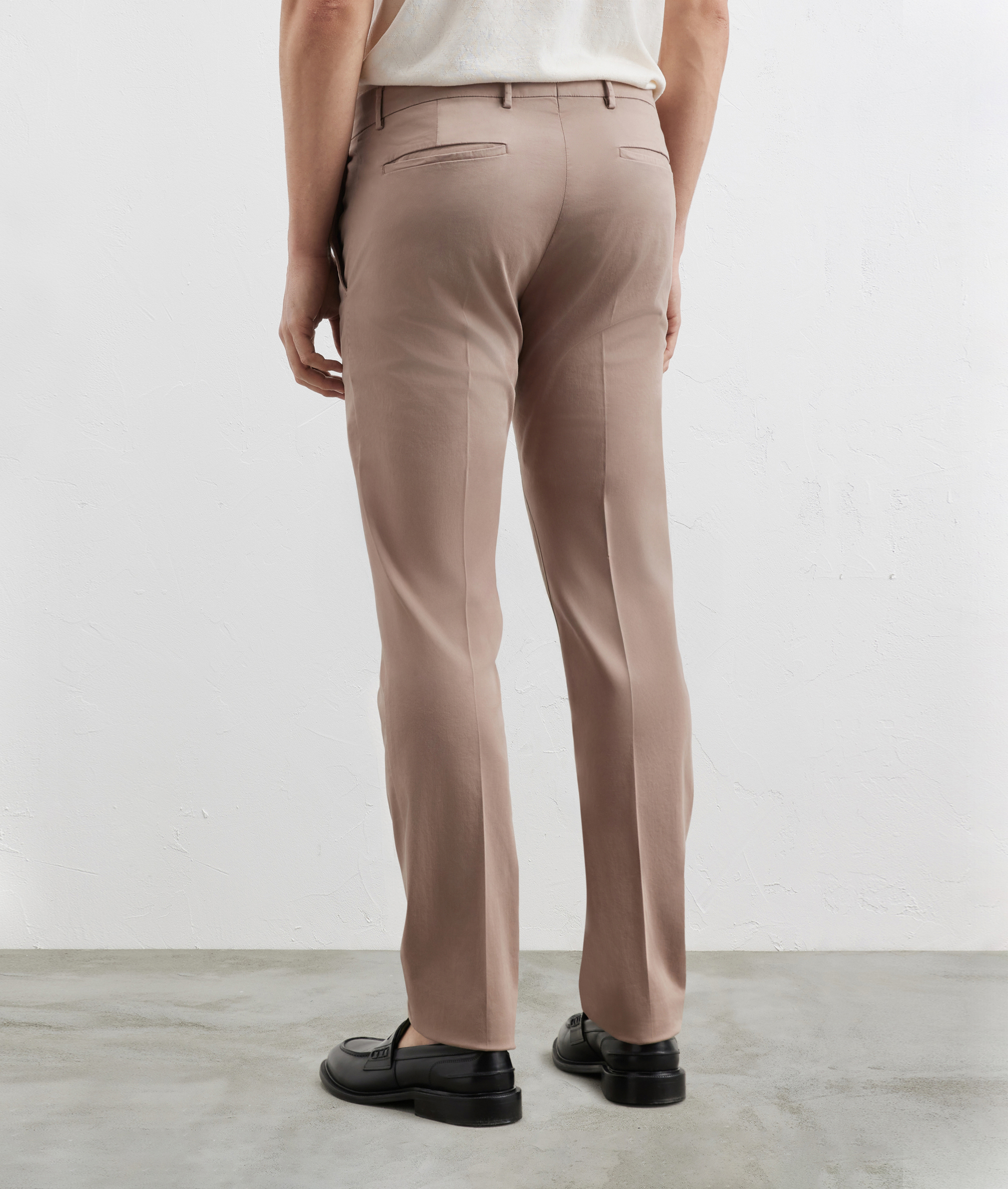 Pantaloni Chino In Cotone Tinti In Capo Grigio Chiaro | Pal Zileri