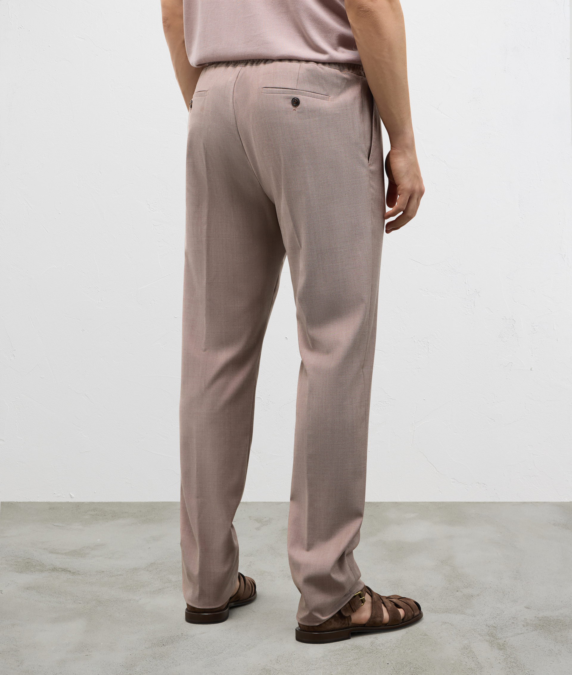 Stretch Wool Drawstring Pants Bordeaux | Pal Zileri
