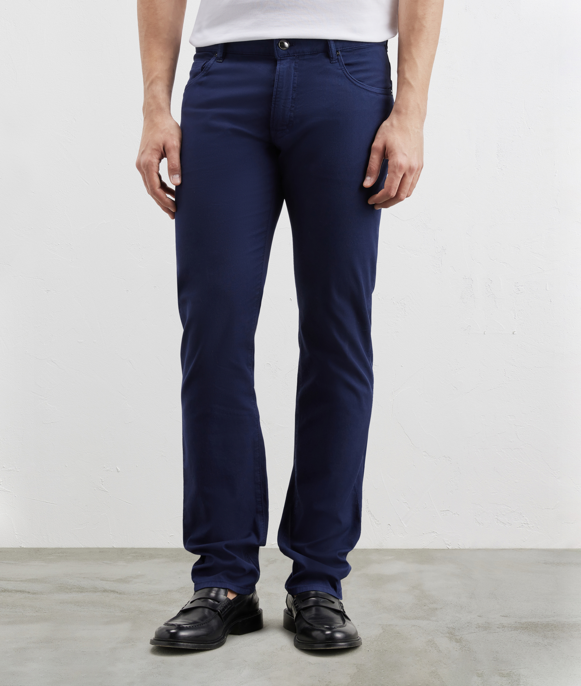 5 Pocket Stretch Cotton Pants Blue Navy | Pal Zileri