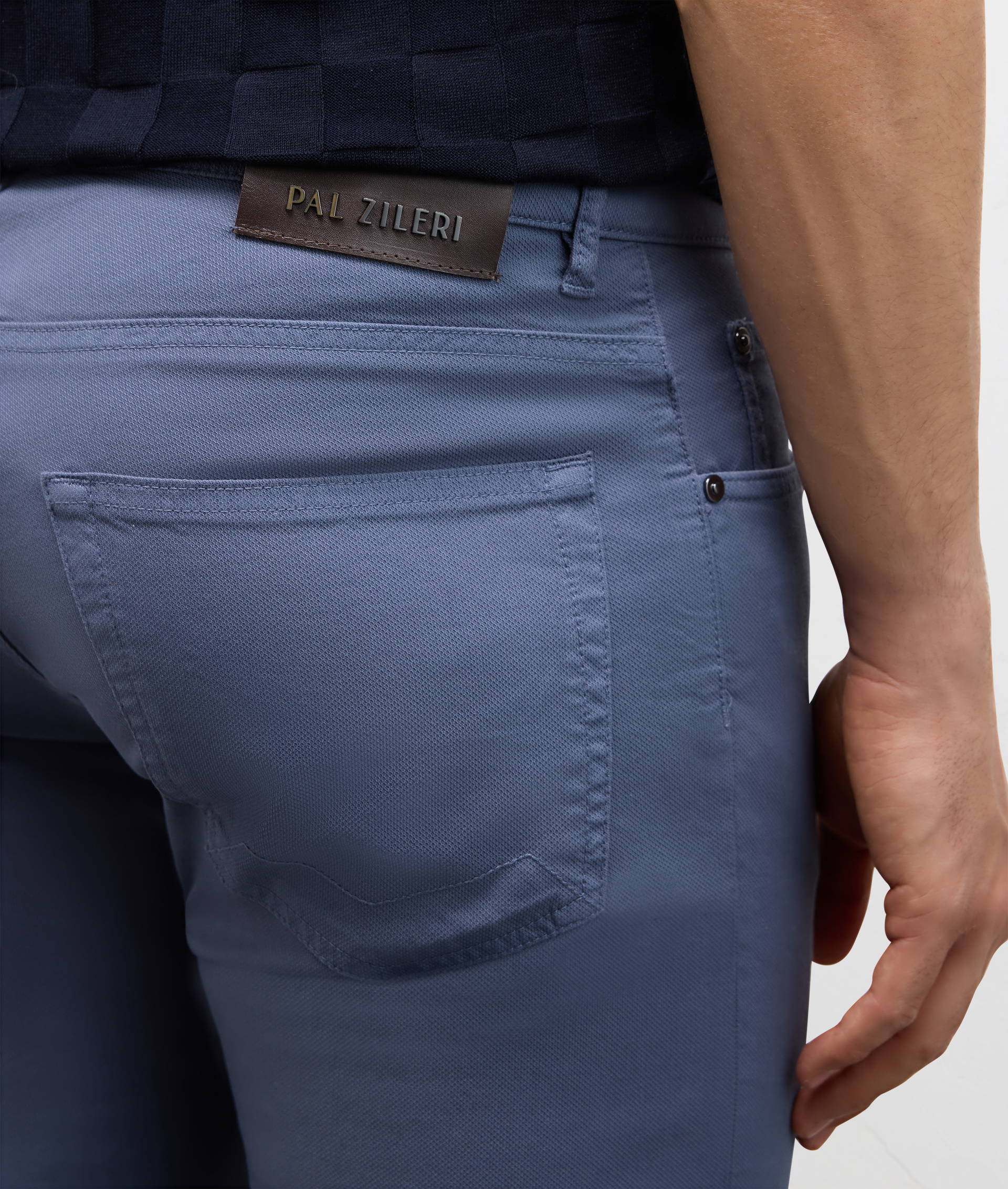 5 Pocket Stretch Cotton Pants Light Blue | Pal Zileri