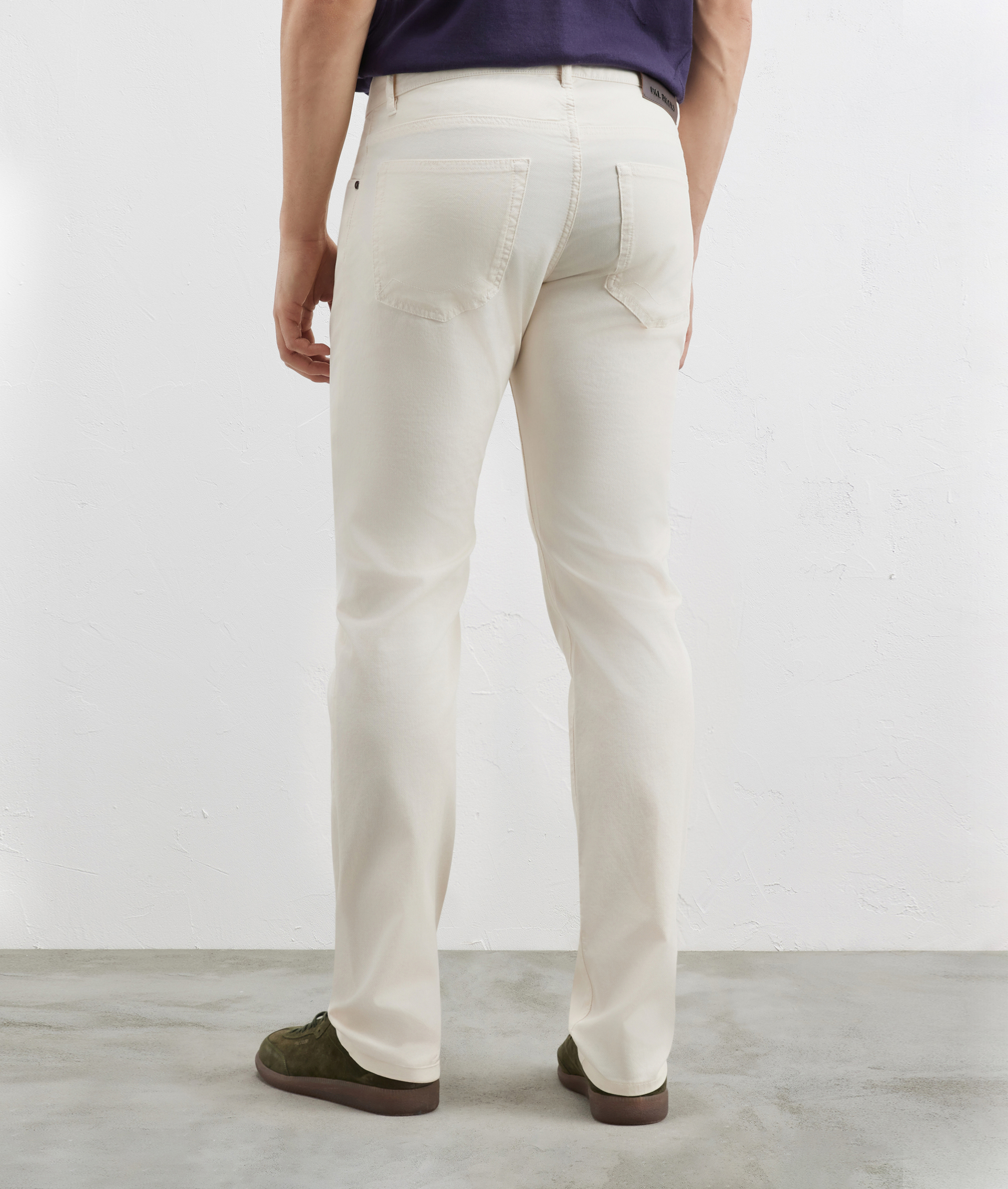 5 Pocket Stretch Cotton Pants White | Pal Zileri