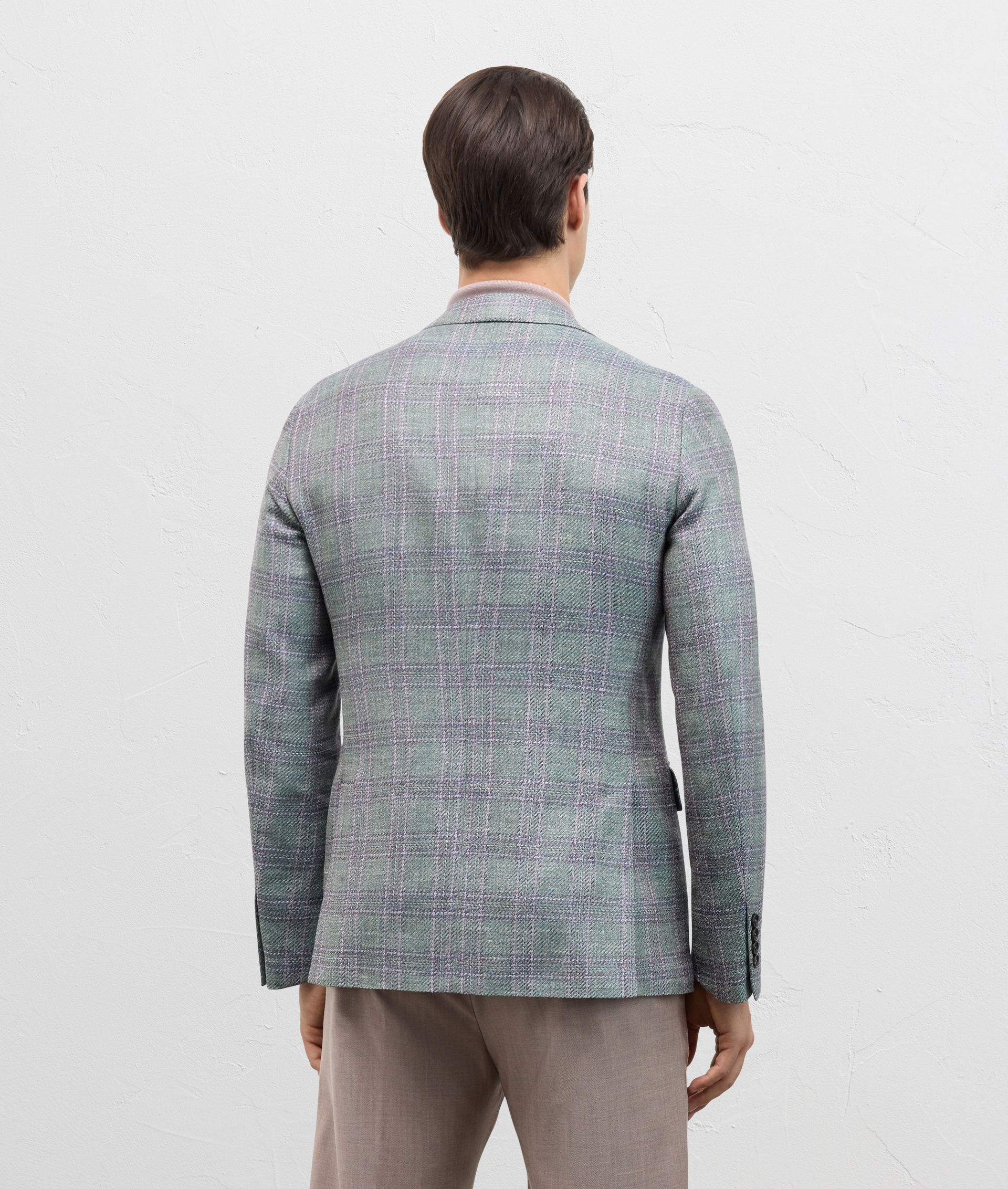 Brera Jacket In Silk Wool And Linen Light Green | Pal Zileri