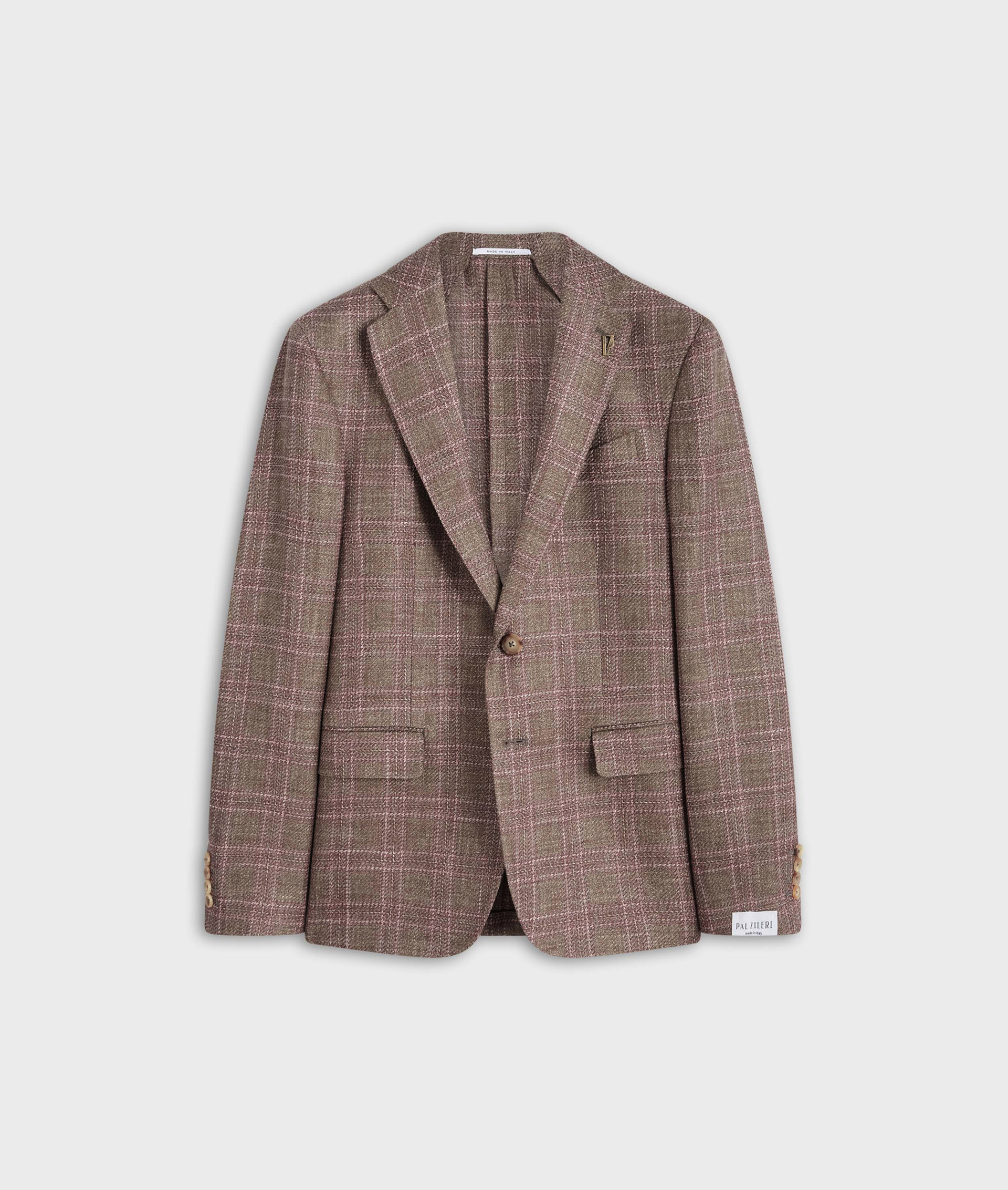 Brera Jacket In Silk Wool And Linen Pink | Pal Zileri