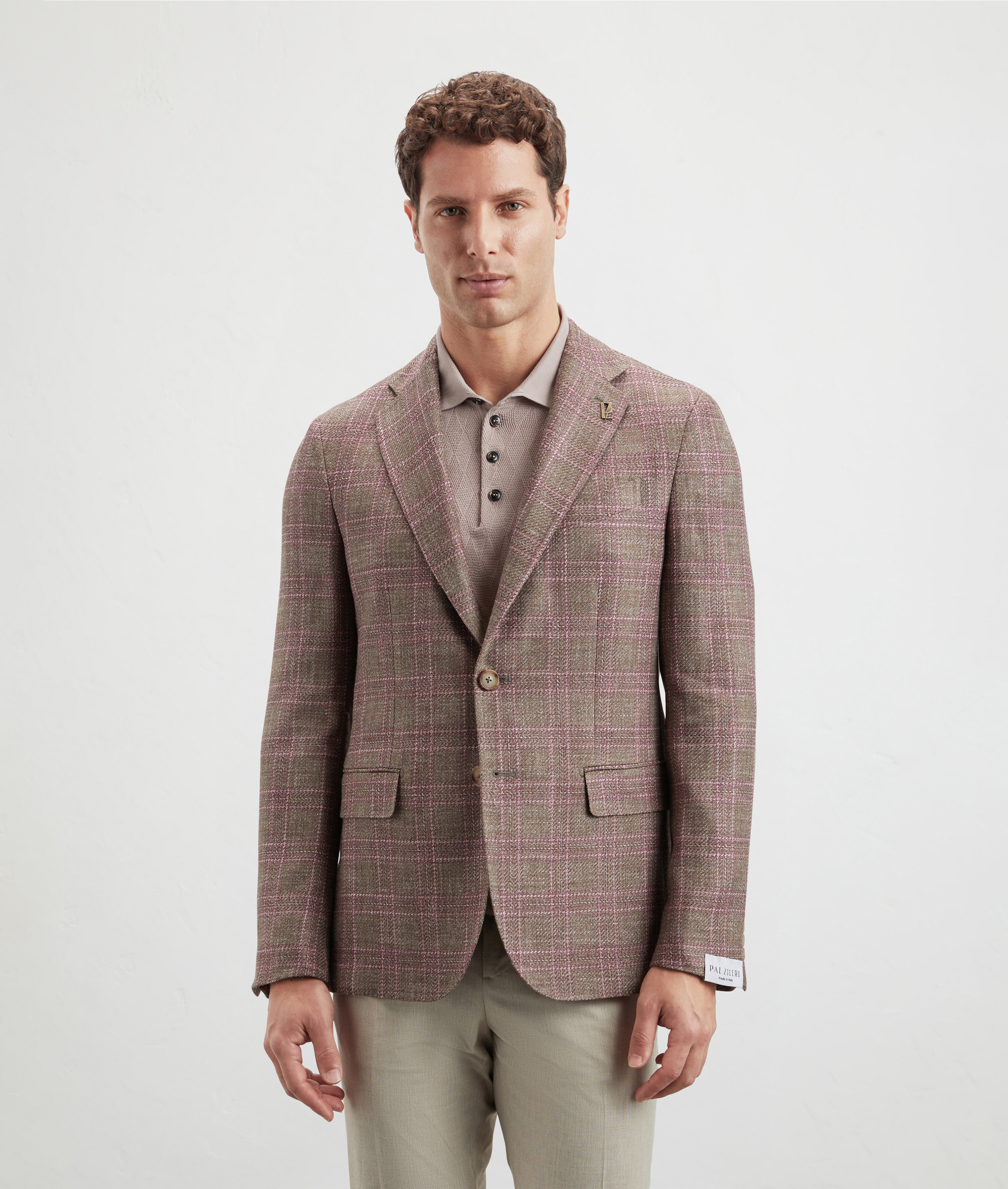 Brera Jacket In Silk Wool And Linen Pink | Pal Zileri