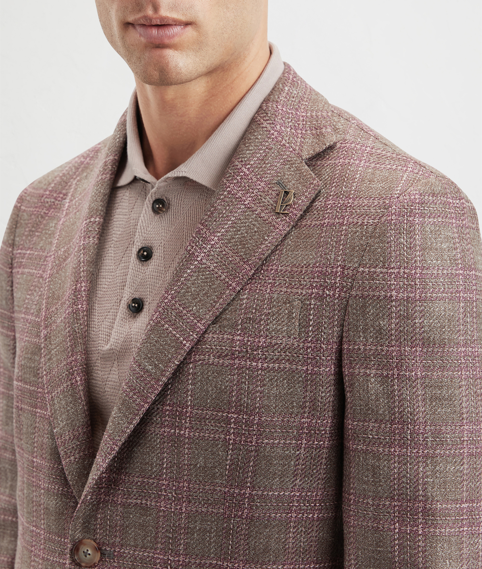 Brera Jacket In Silk Wool And Linen Pink | Pal Zileri