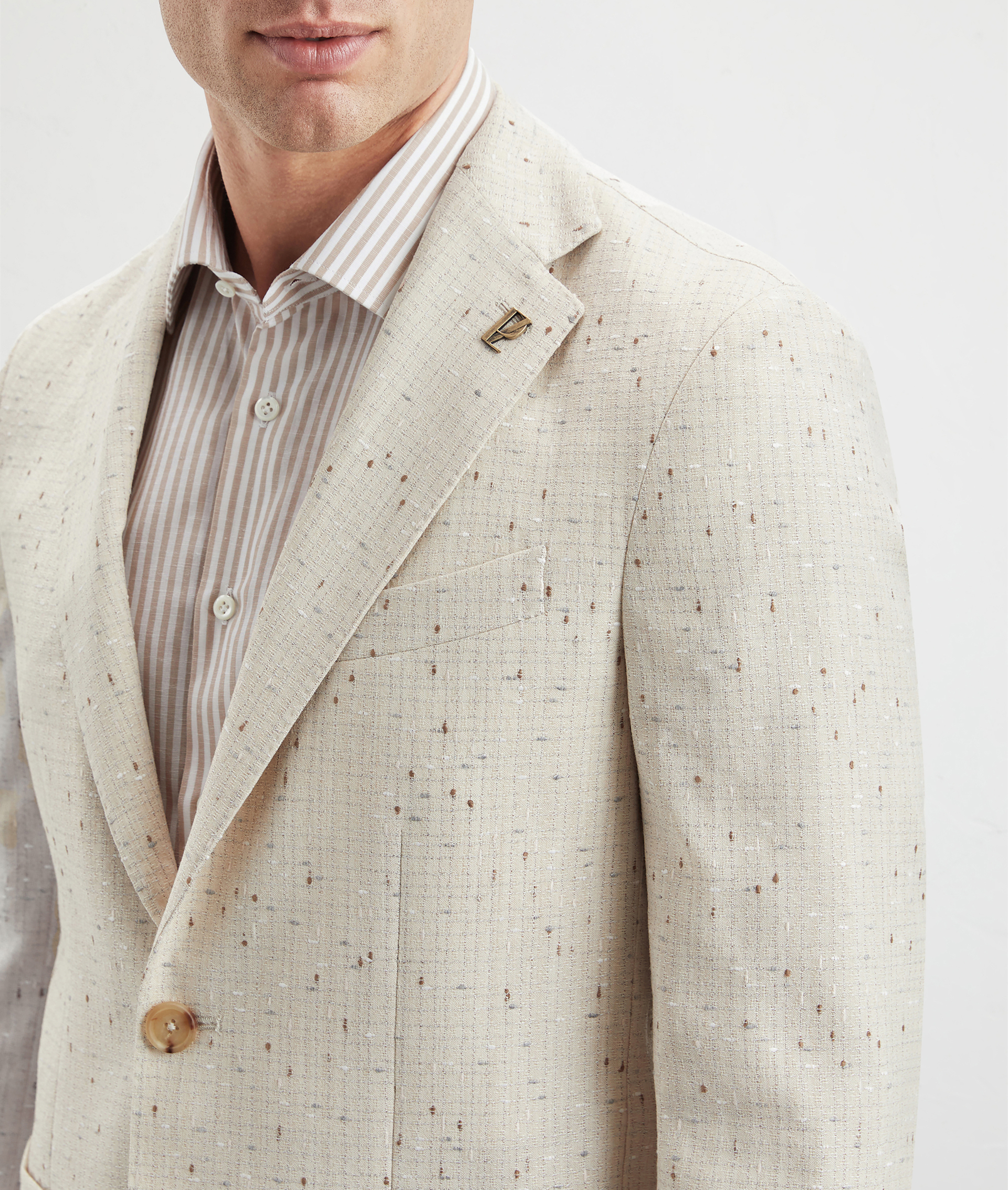 Giacca Brera In Lana Viscosa E Nylon Naturale | Pal Zileri