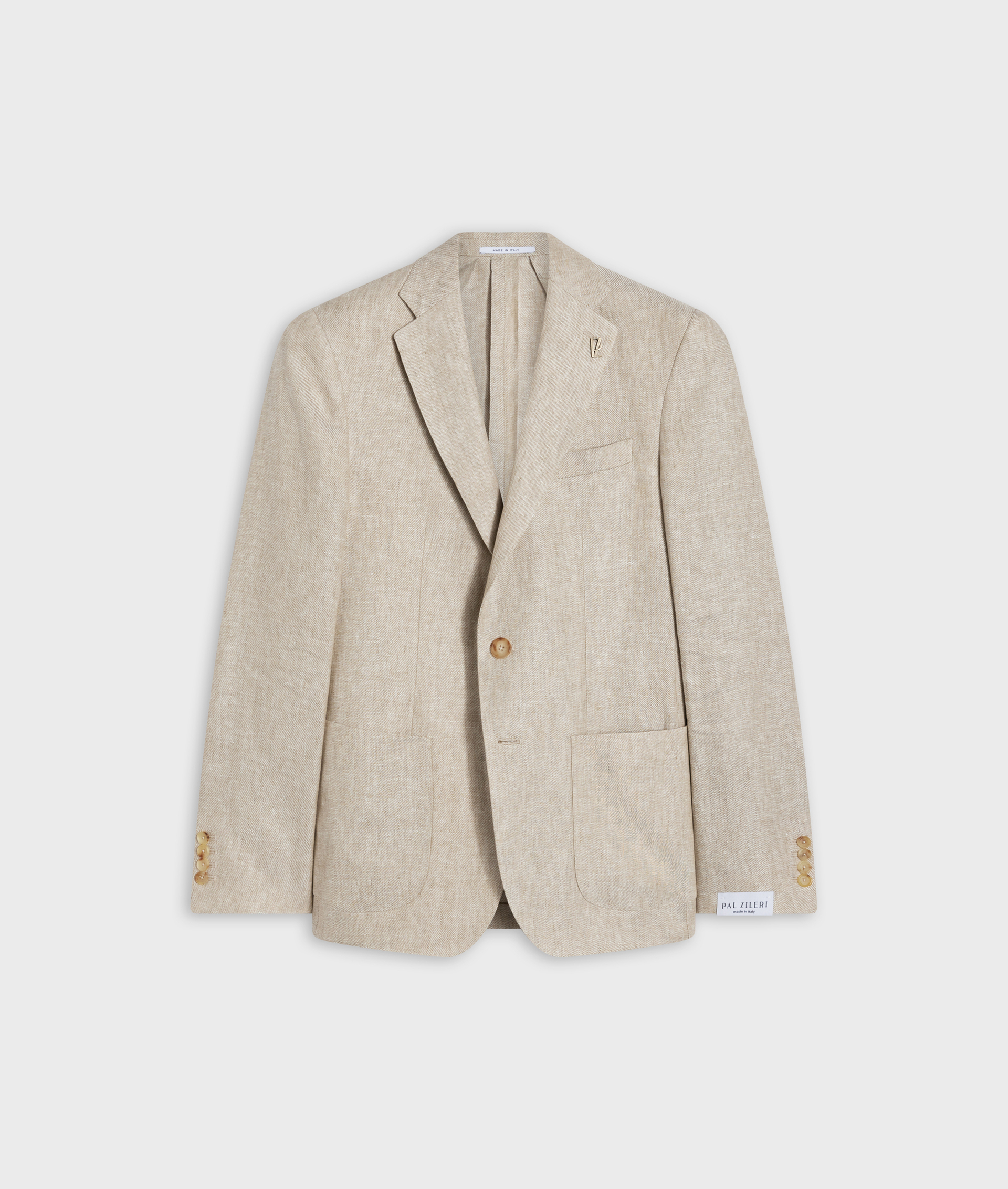 Brera Jacket In Mouliné Linen Light Brown | Pal Zileri