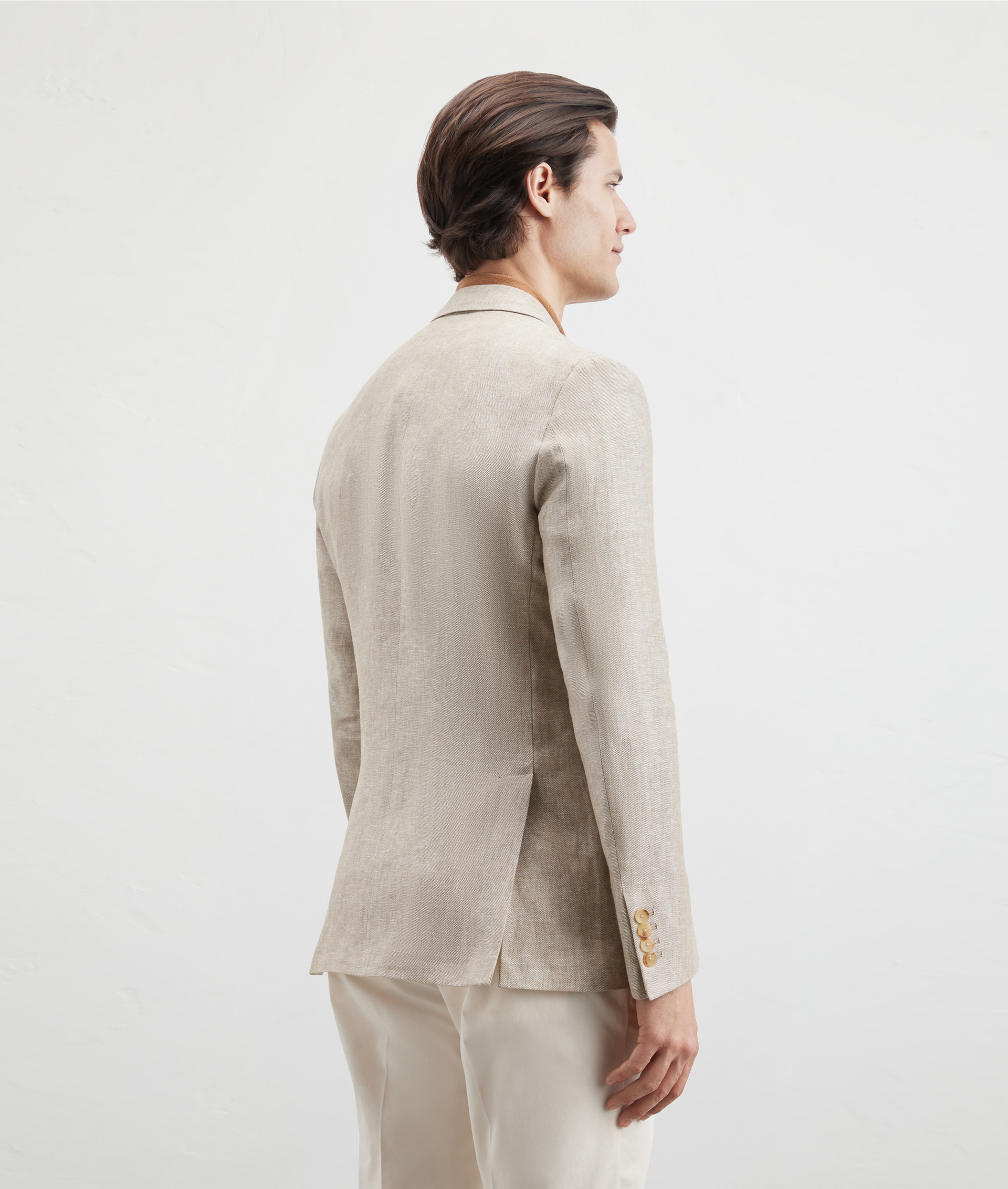Brera Jacket In Mouliné Linen Light Brown | Pal Zileri