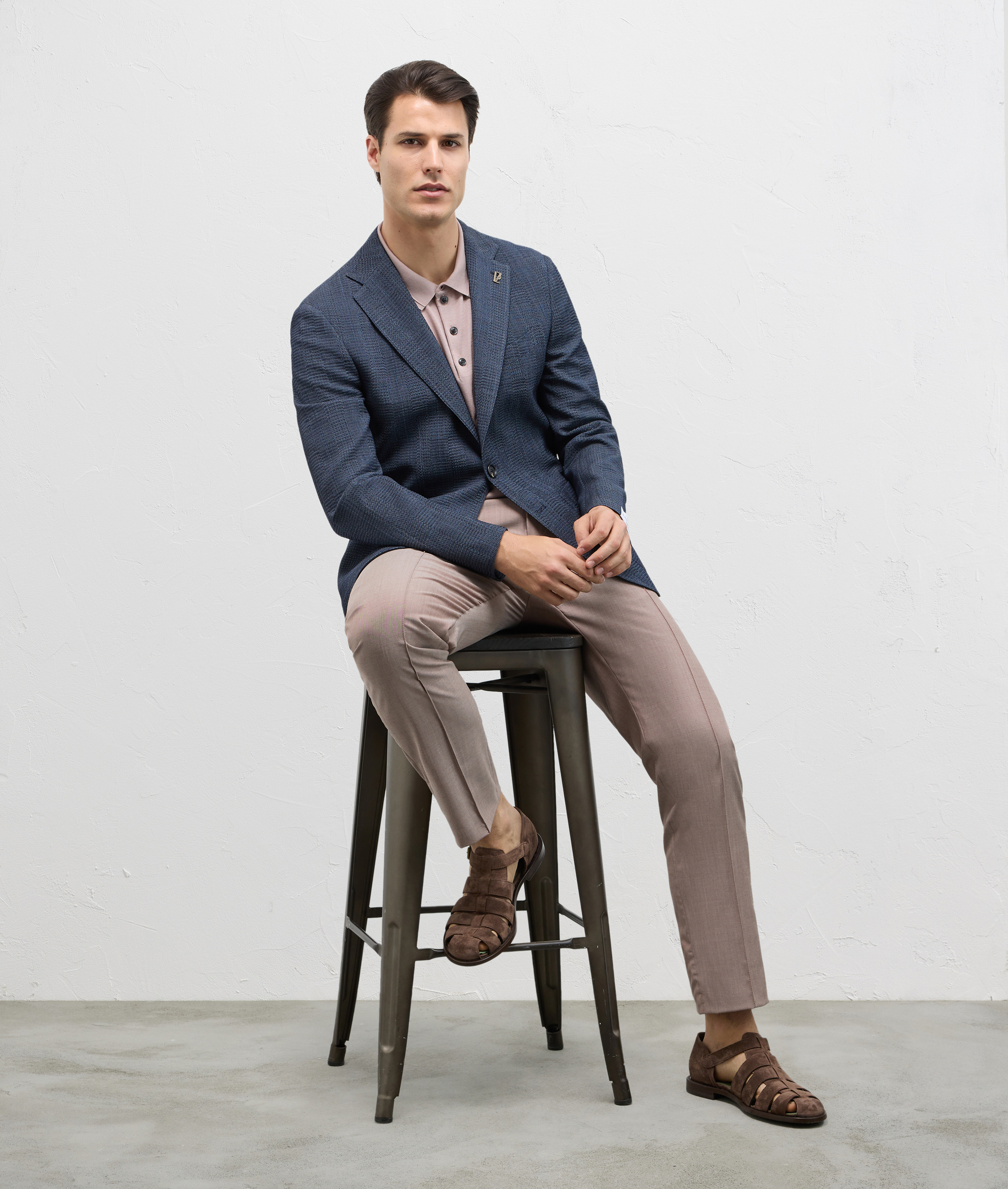 Brera Jacket In Wool And Nylon Blue | Pal Zileri
