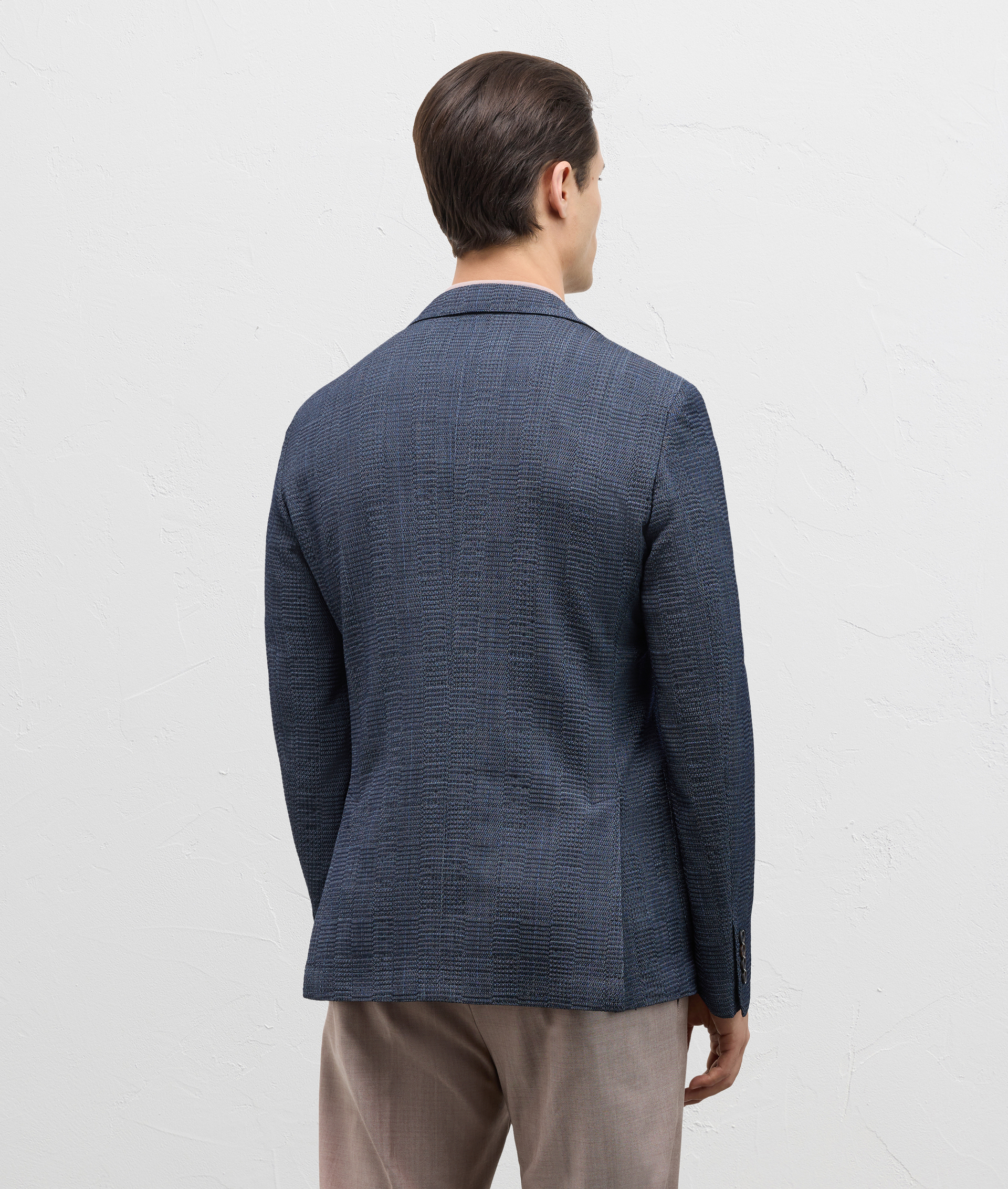 Brera Jacket In Wool And Nylon Blue | Pal Zileri