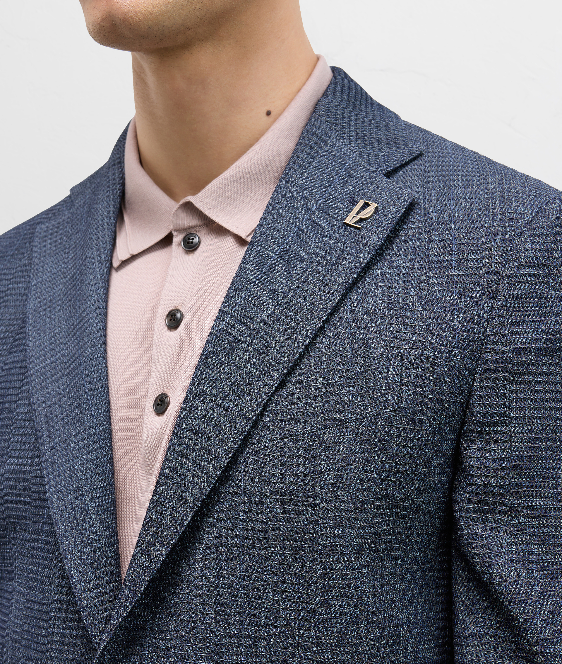Brera Jacket In Wool And Nylon Blue | Pal Zileri